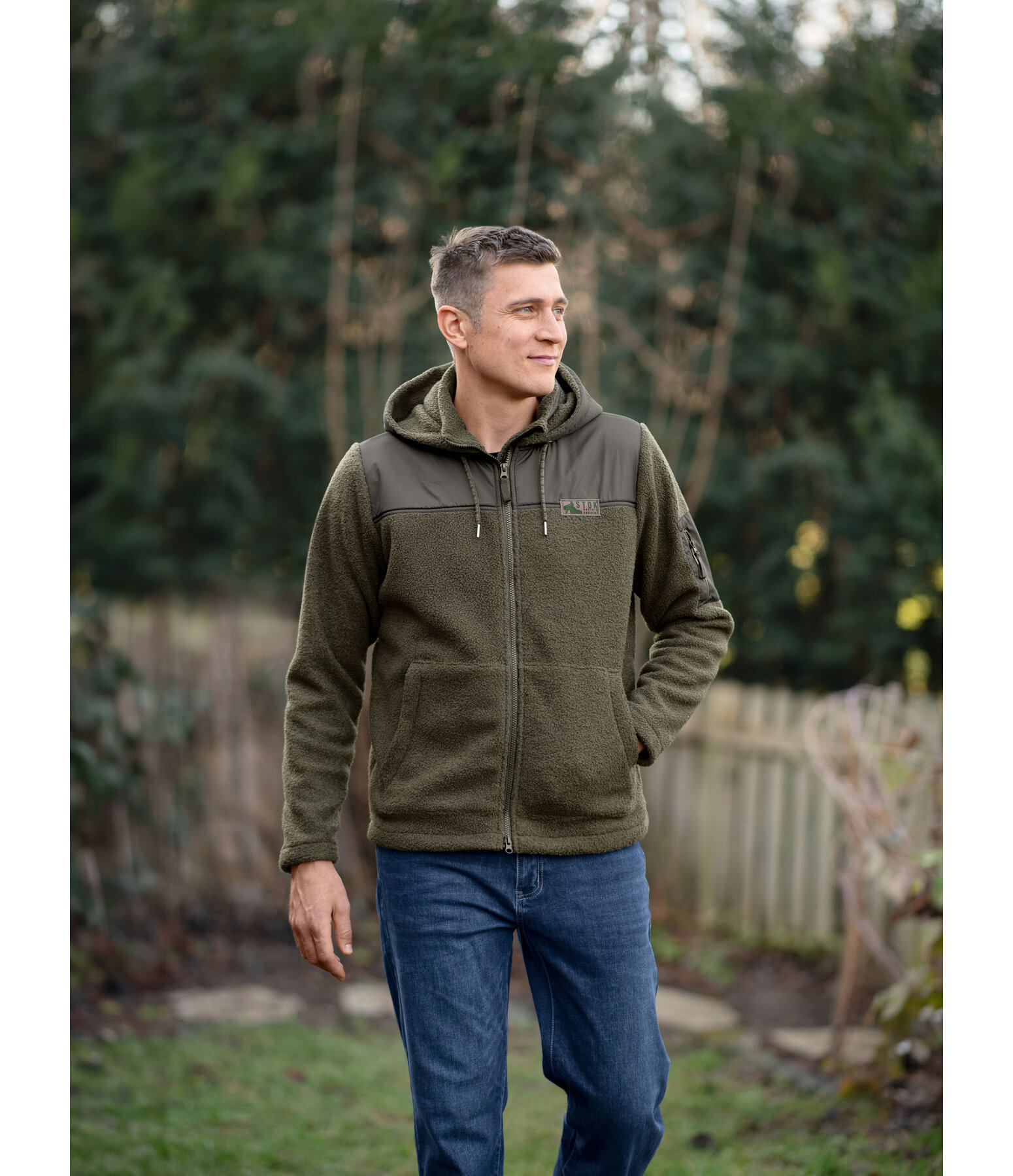 Veste bi-mati�re en polaire Teddy  Chayton