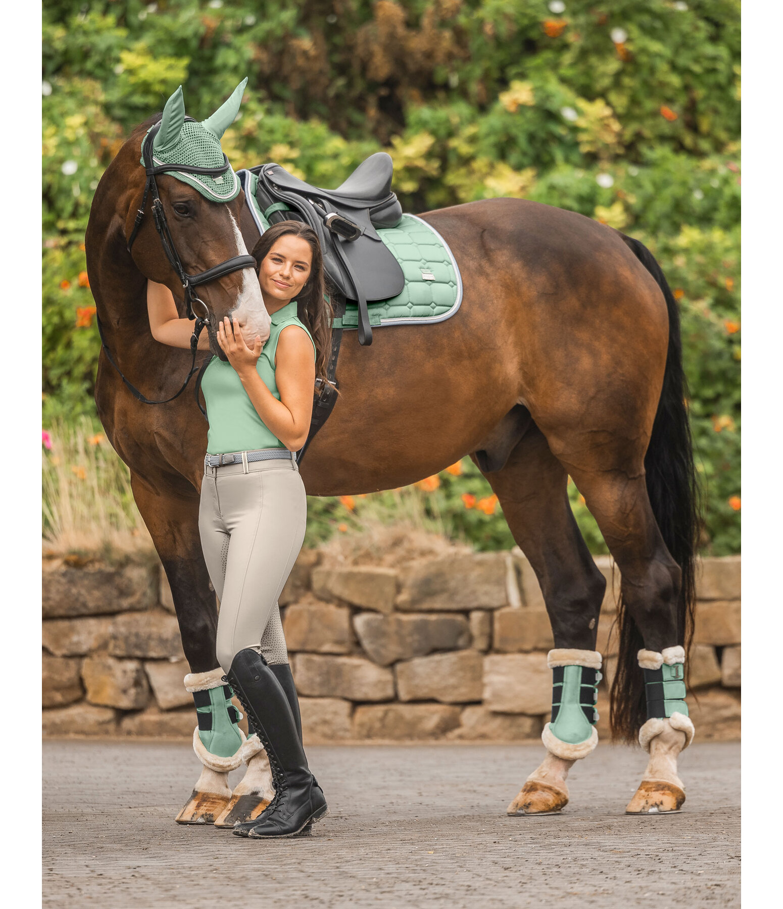 Gutres de dressage en polaire Teddy  Essential, pour antrieurs
