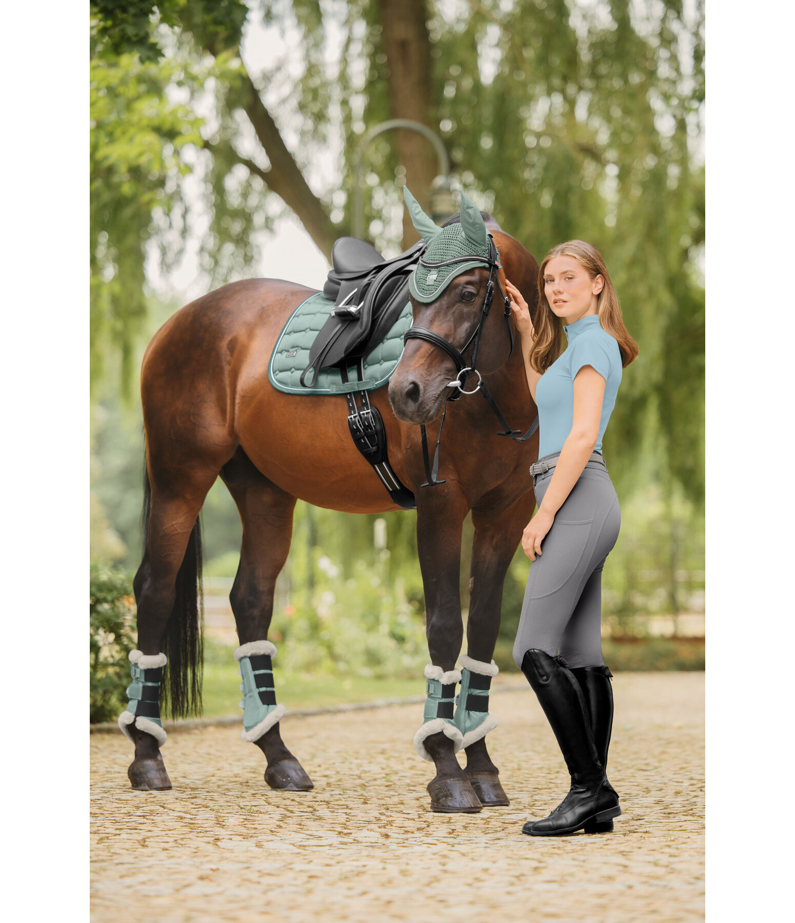 Gu�tres de dressage en polaire Teddy  Essential, pour post�rieurs