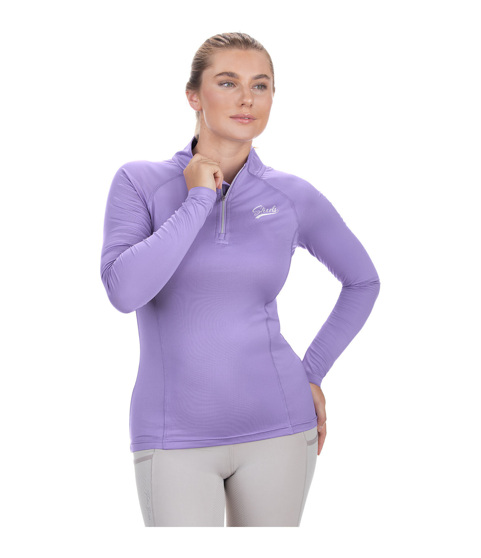 T-shirt technique zipp� � manches longues  Lea