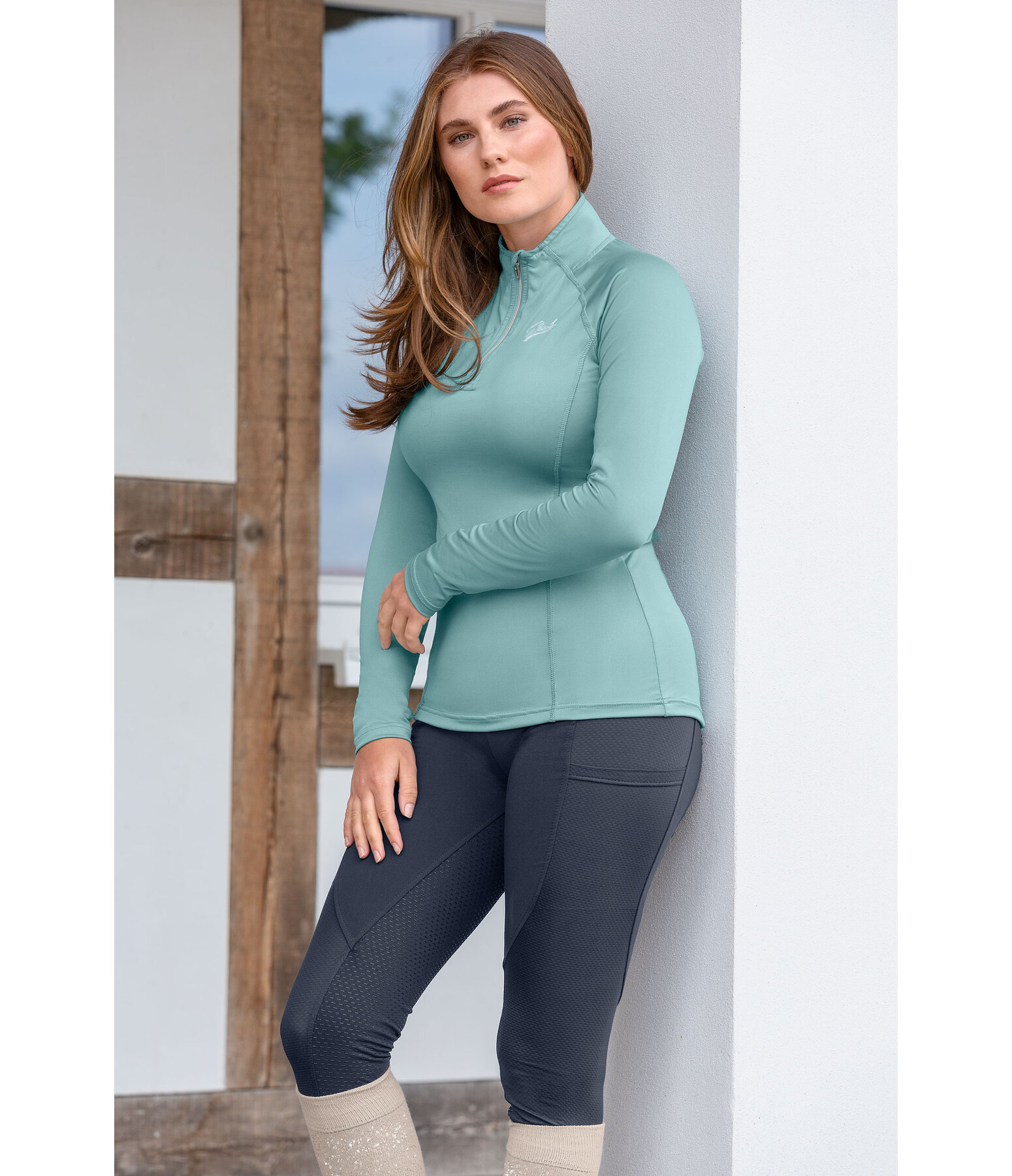 T-shirt technique zipp  manches longues  Lea