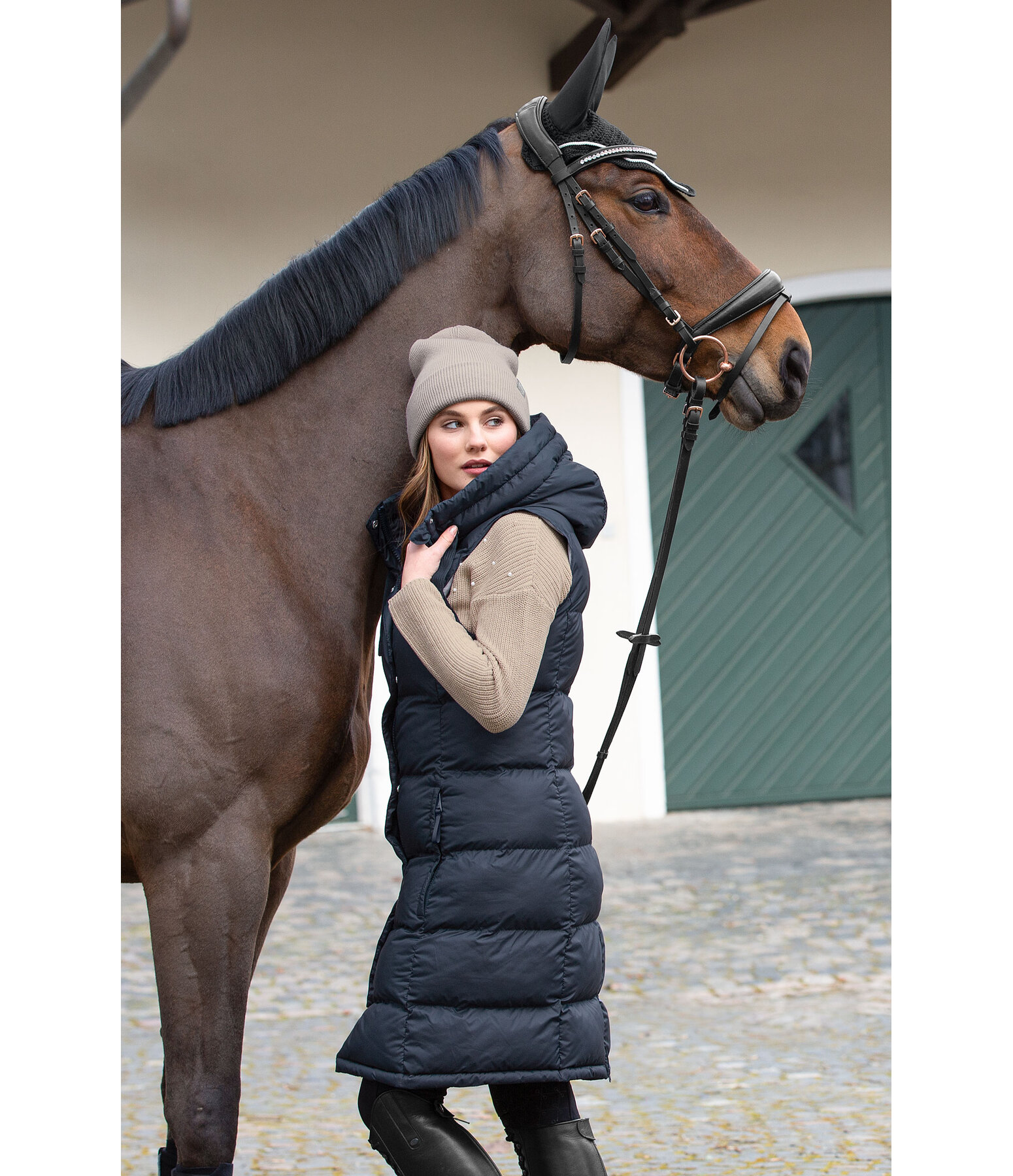 Gilet long  capuche  Clara