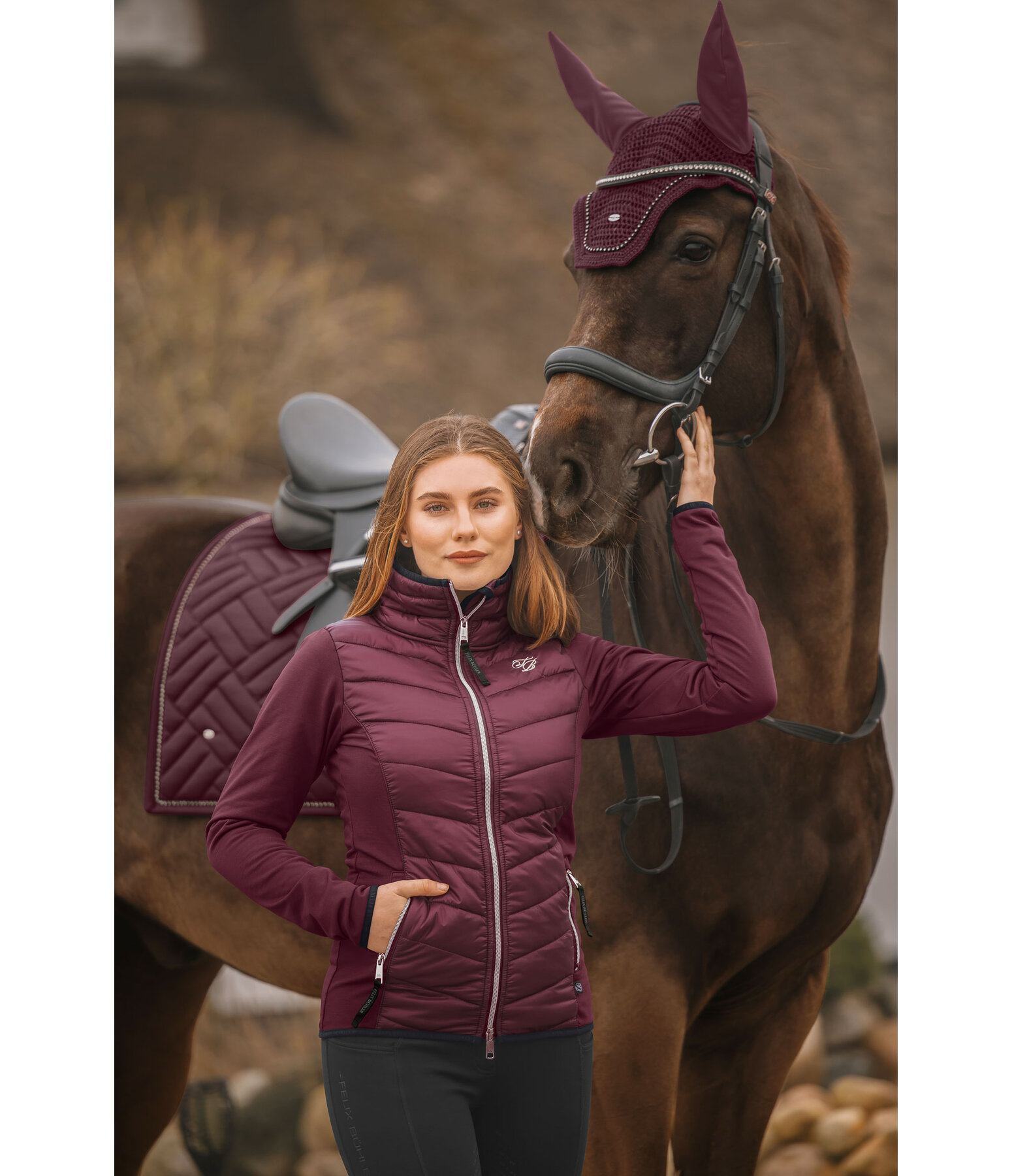 Veste d'quitation bi-matire  Amelia