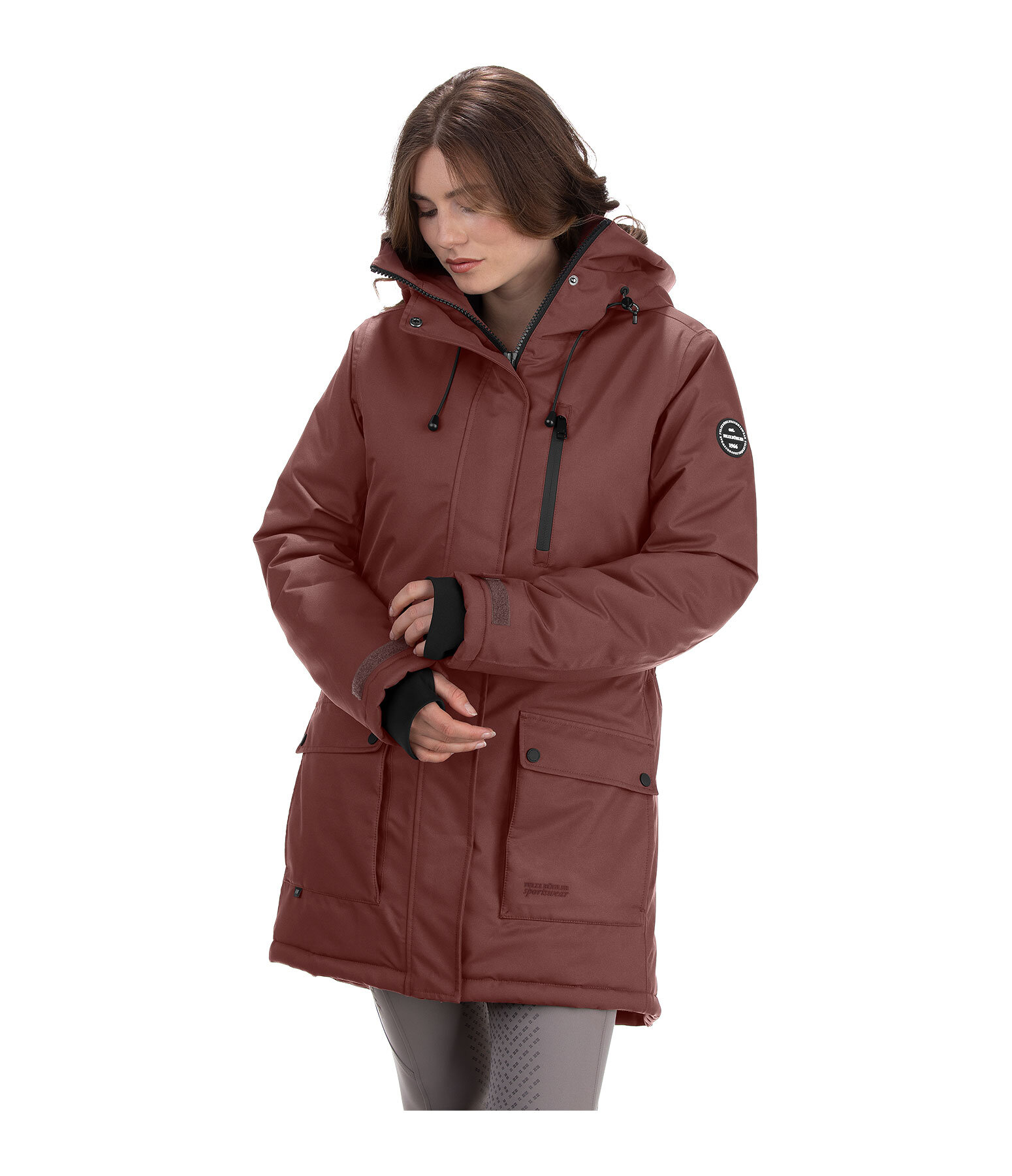 Parka d'�quitation fonctionnelle � capuche  Anouk