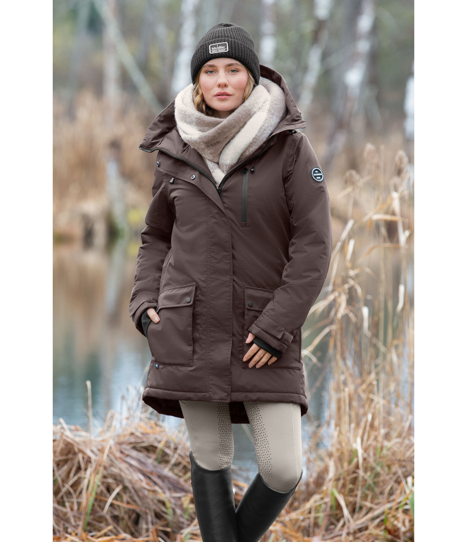 Parka d'quitation fonctionnelle  capuche  Anouk