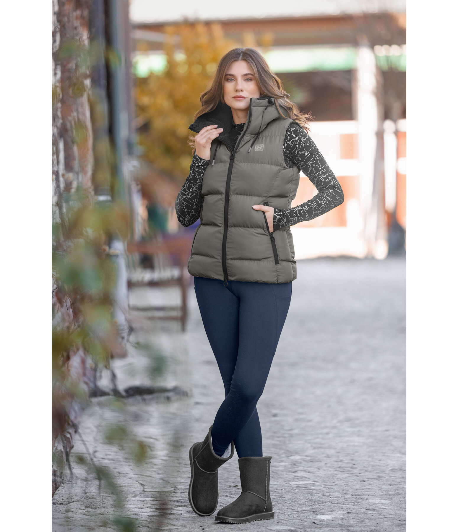 Gilet d'�quitation matelass� � capuche  Mira III