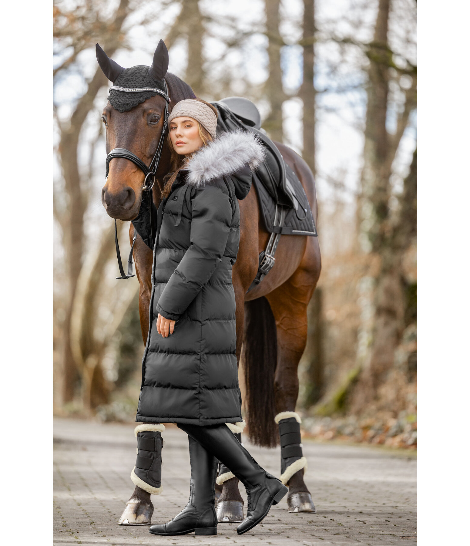 Manteau d'�quitation matelass� 2 en 1  Eleonor