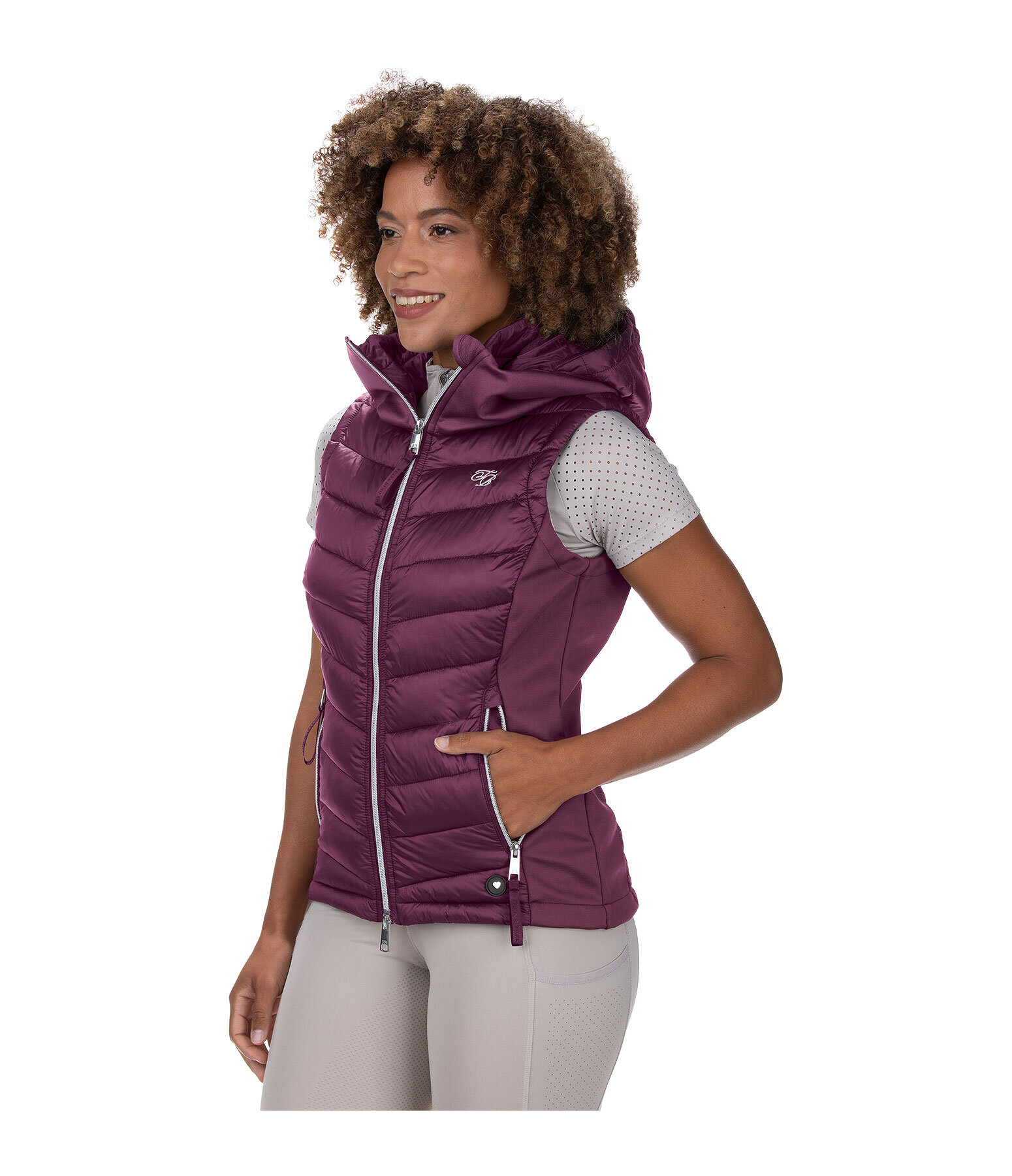 Veste d'�quitation bi-mati�re � capuche  Zoey