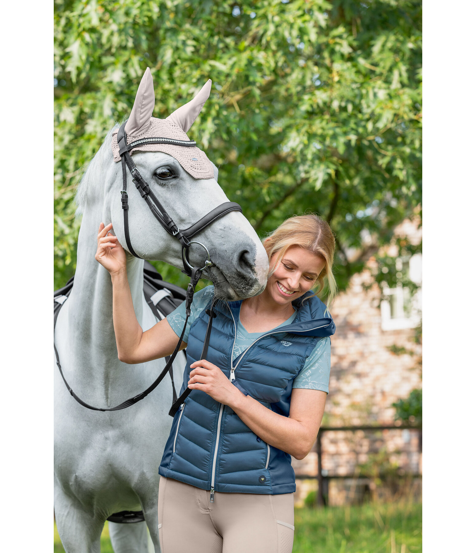 Veste d'quitation bi-matire  capuche  Zoey