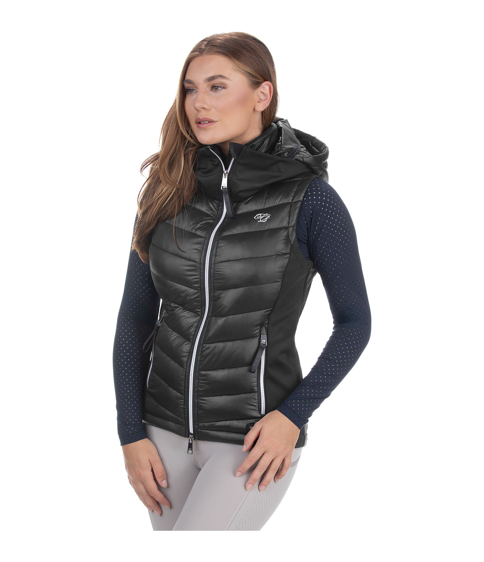 Veste d'quitation bi-matire  capuche  Zoey