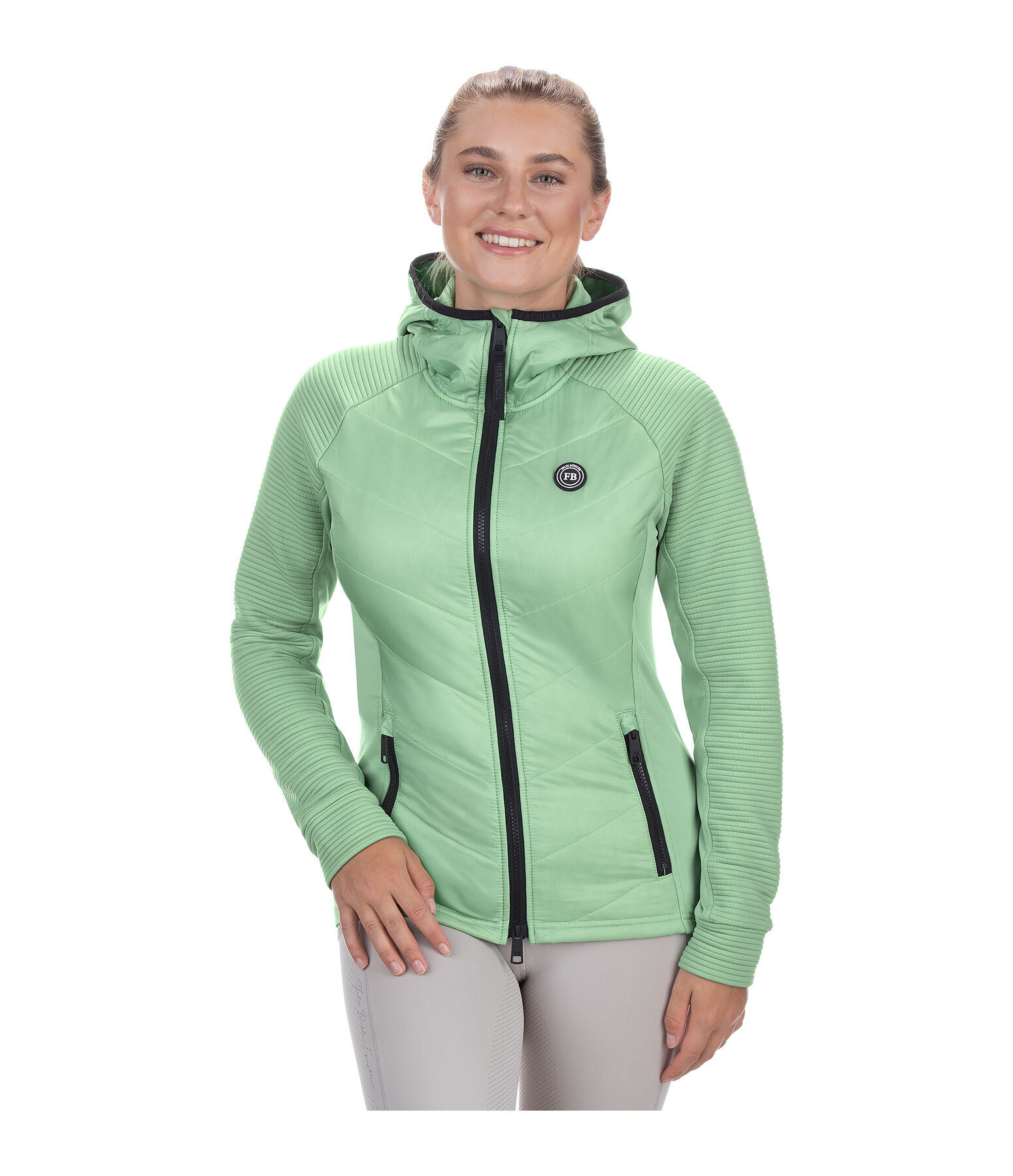 Veste stretch bi-mati�re � capuche  Lene