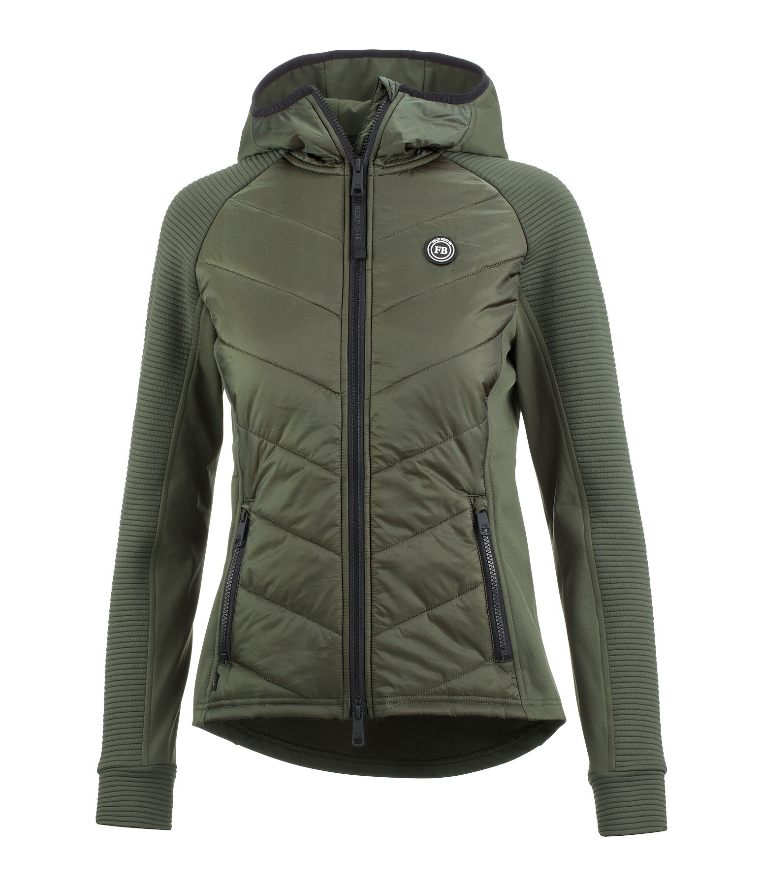 Veste stretch bi-matire  capuche  Lene