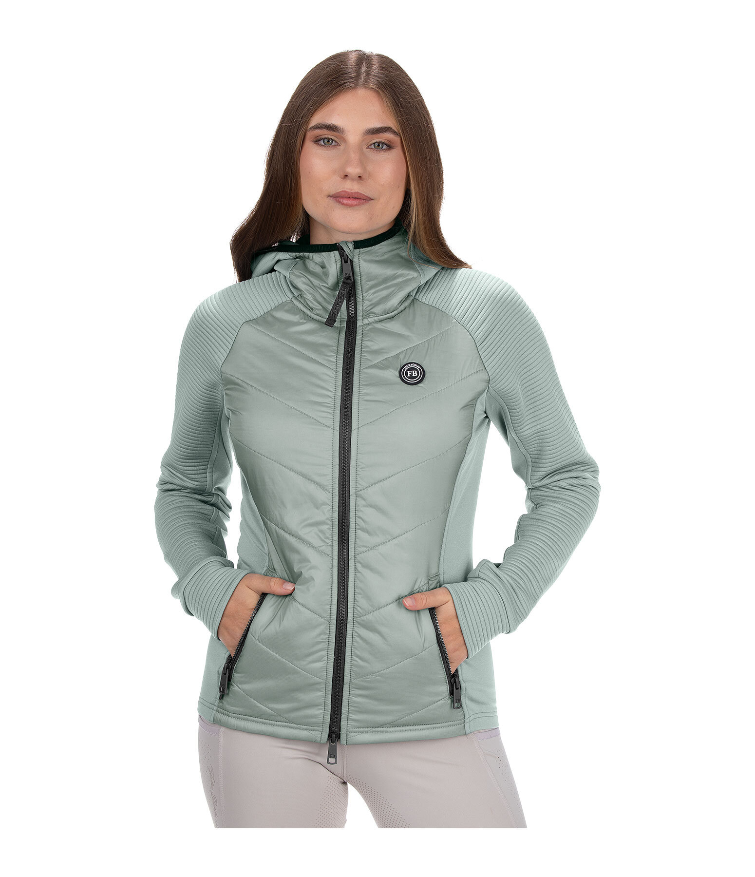Veste stretch bi-mati�re � capuche  Lene