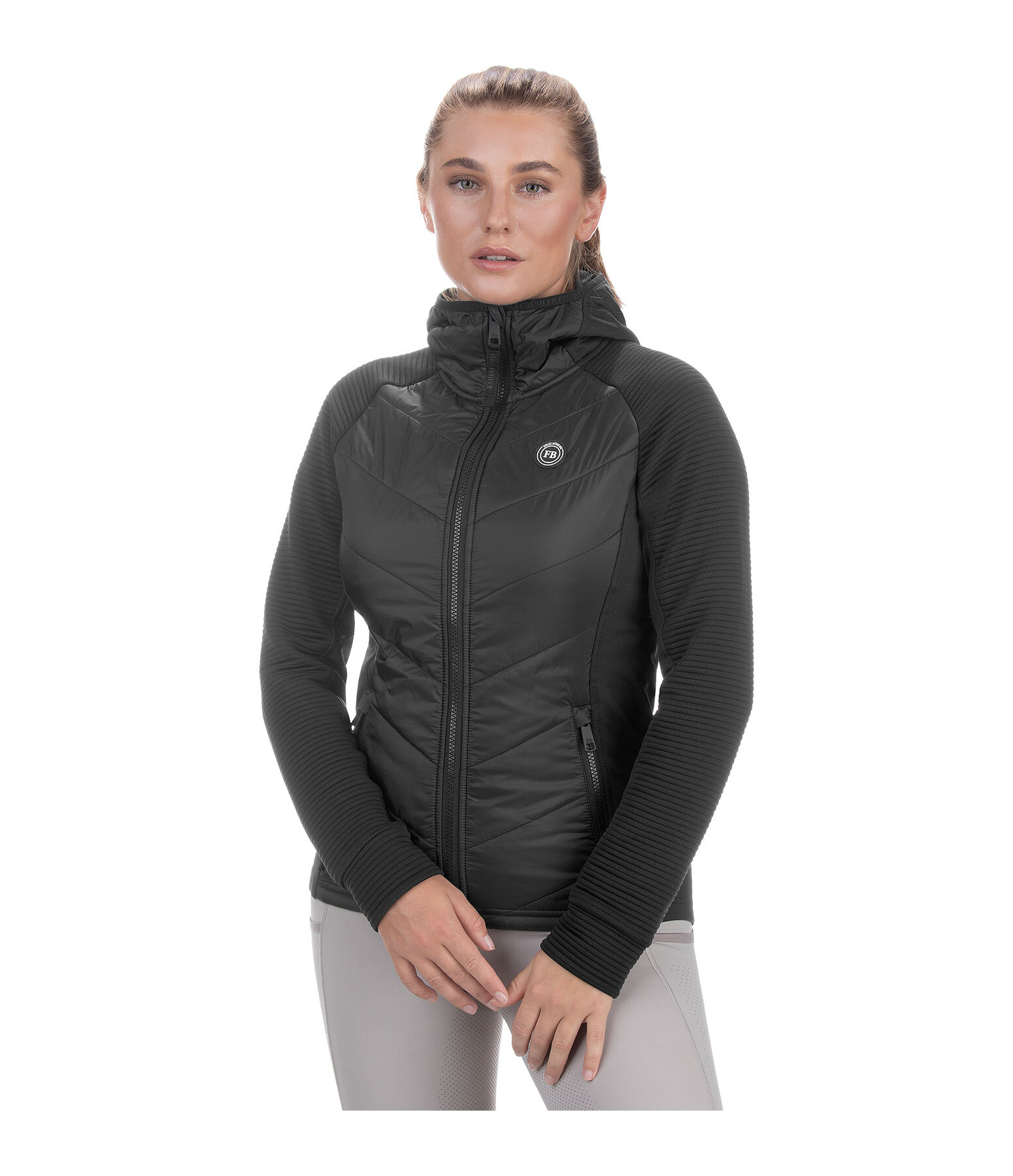 Veste stretch bi-matire  capuche  Lene