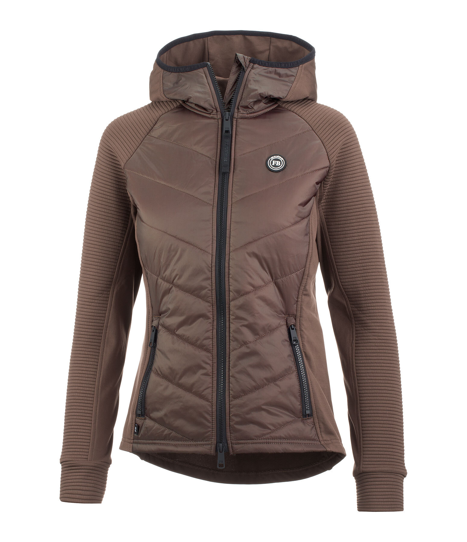Veste stretch bi-matire  capuche  Lene