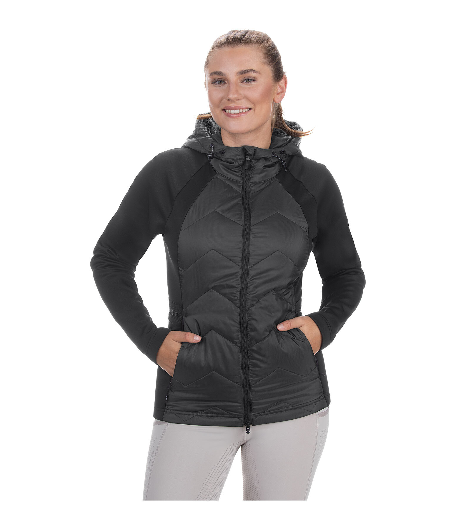 Veste bi-matire  capuche  Megan