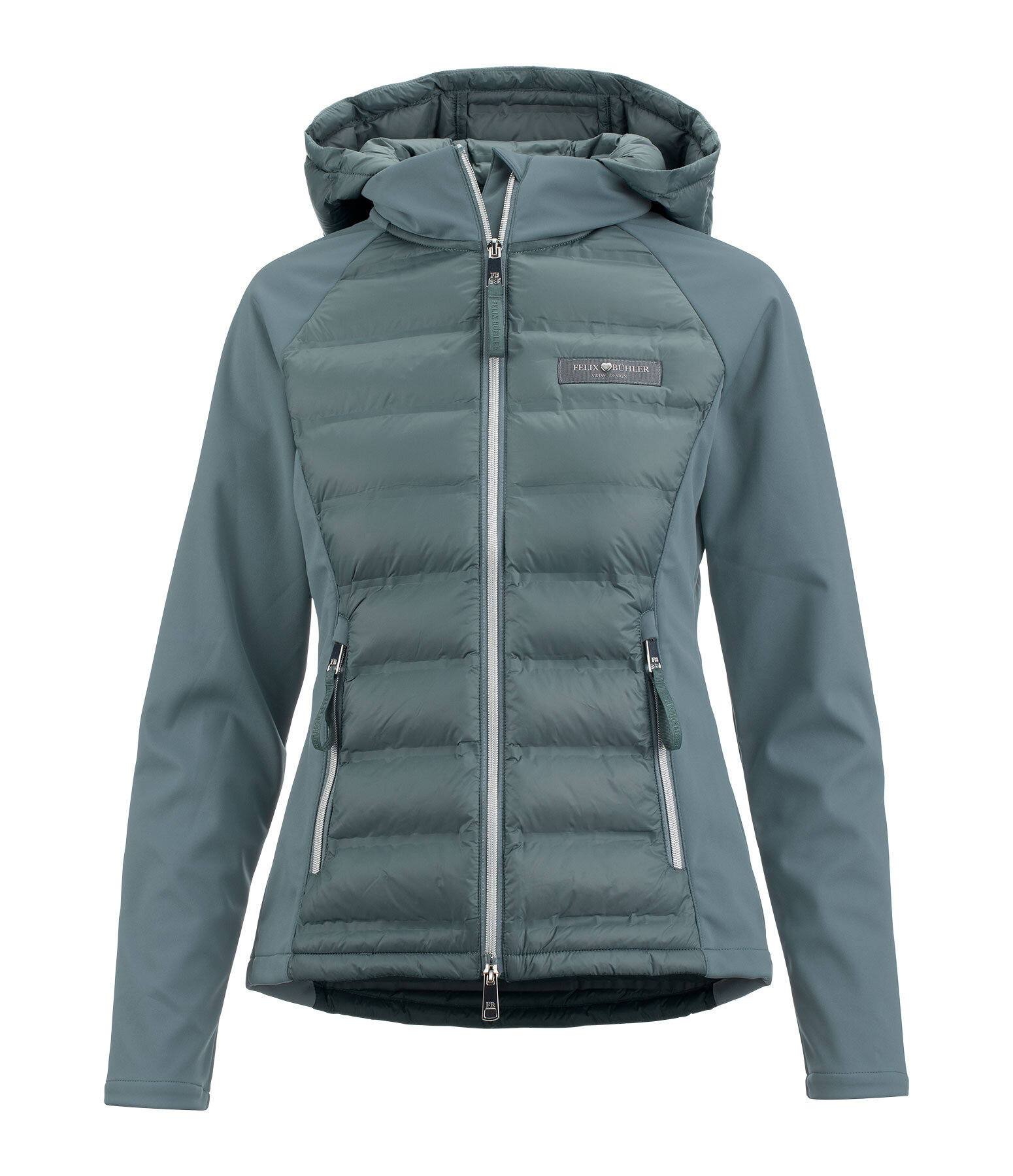 Veste bi-matire  capuche  Jolie