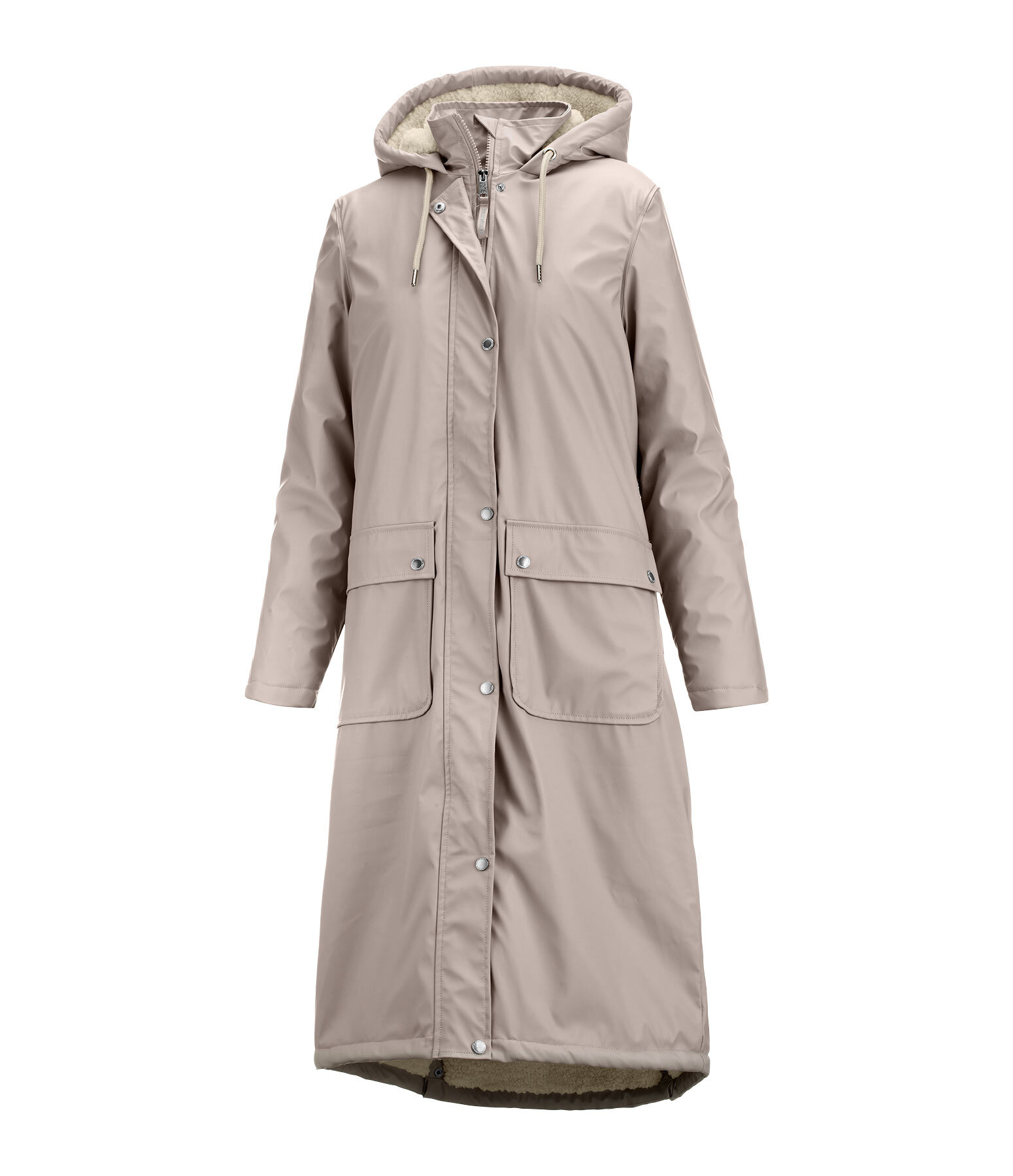 Manteau de pluie long  capuche doubl en fourrure Teddy  Paris