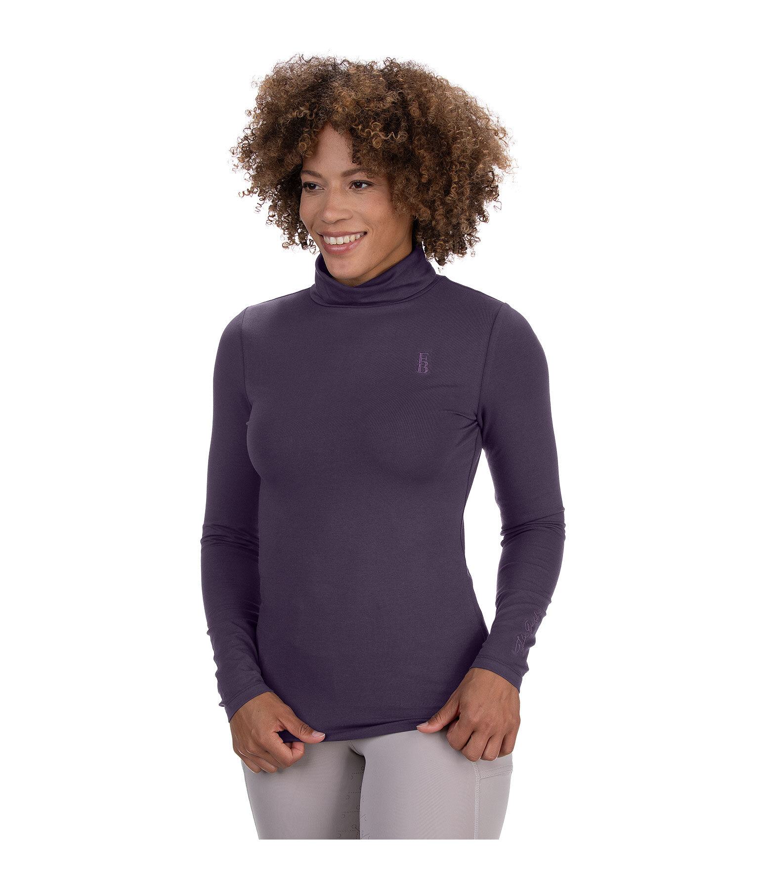 T-shirt col roul  manches longues  Claire