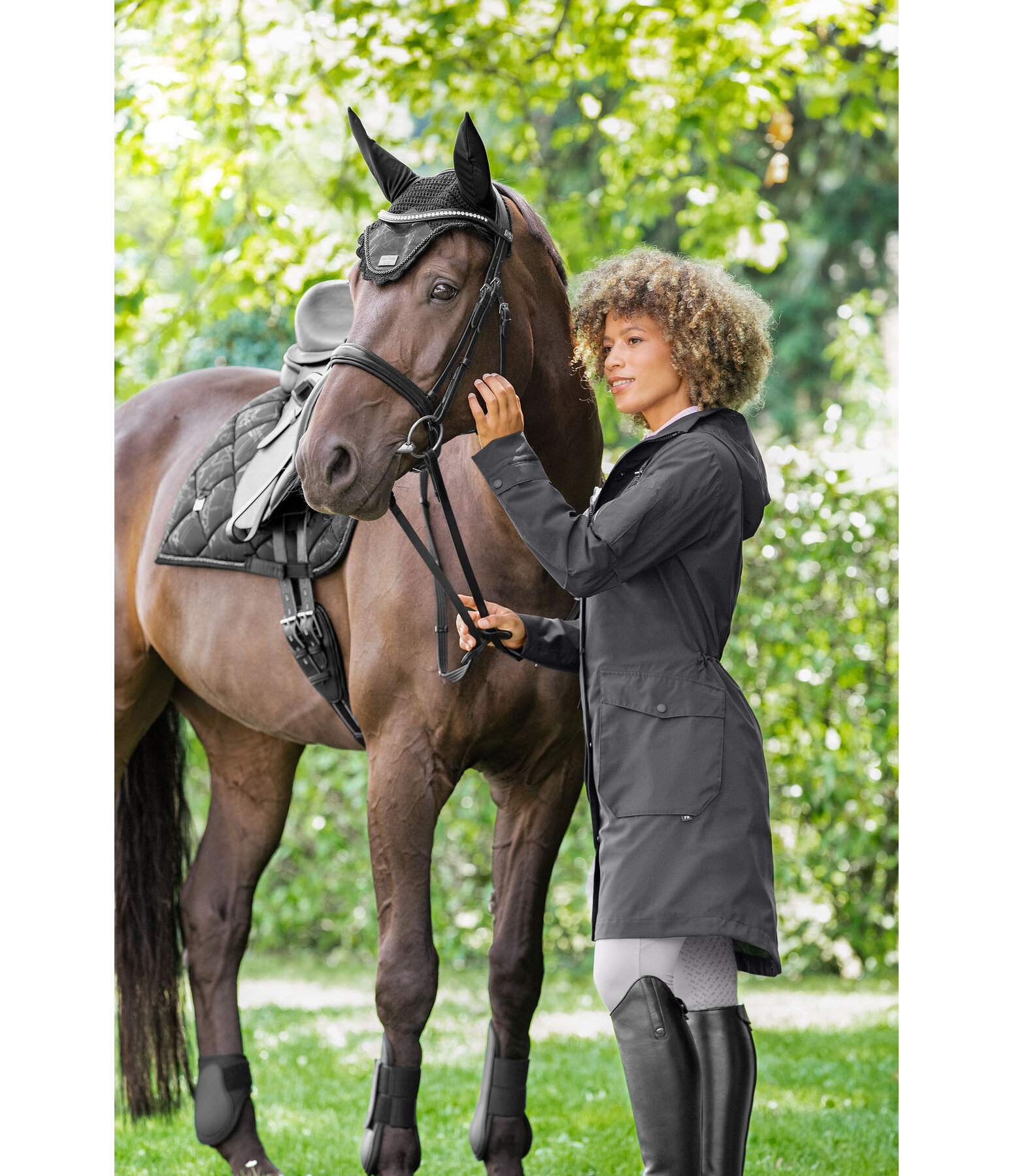 Parka d'�quitation technique � capuche  Emily II