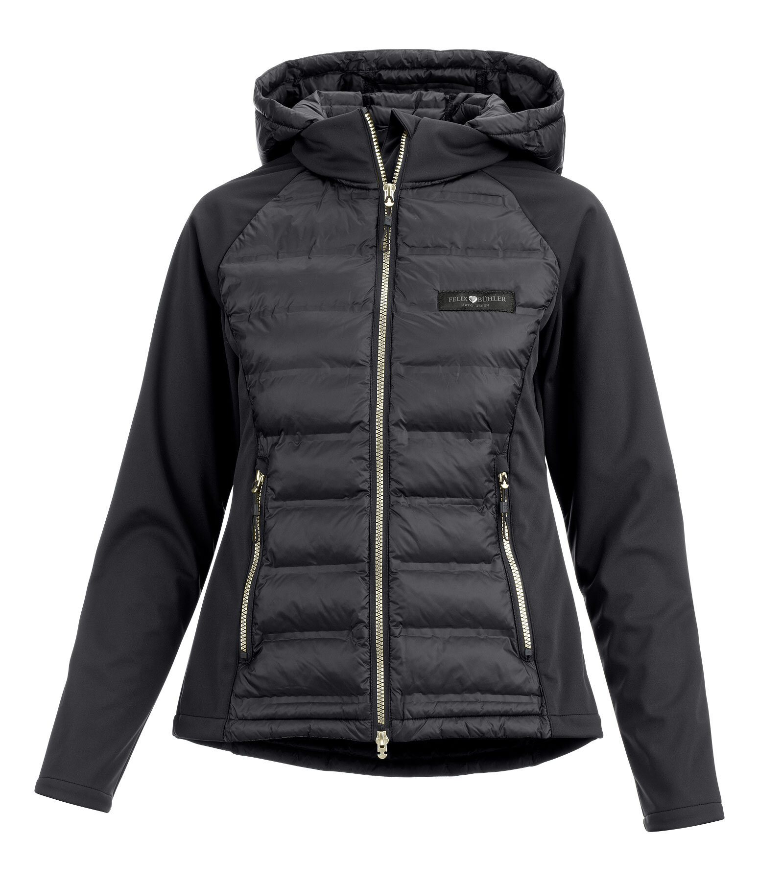 Veste bi-mati�re � capuche  Jolien