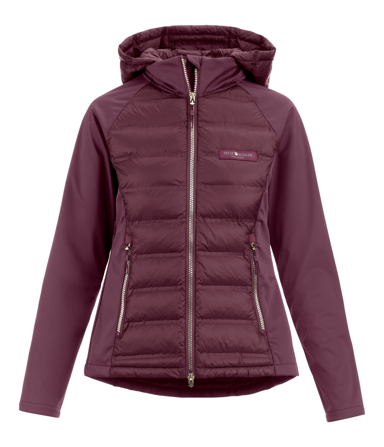 Veste bi-mati�re � capuche  Jolien