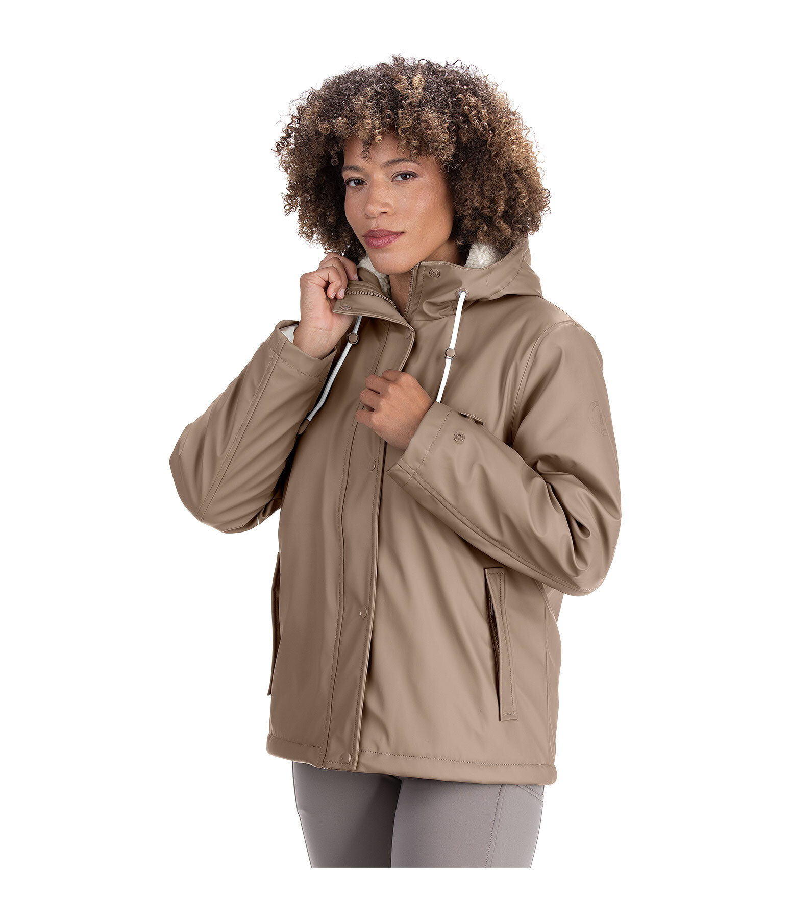 Veste de pluie � capuche avec polaire Teddy  Nella