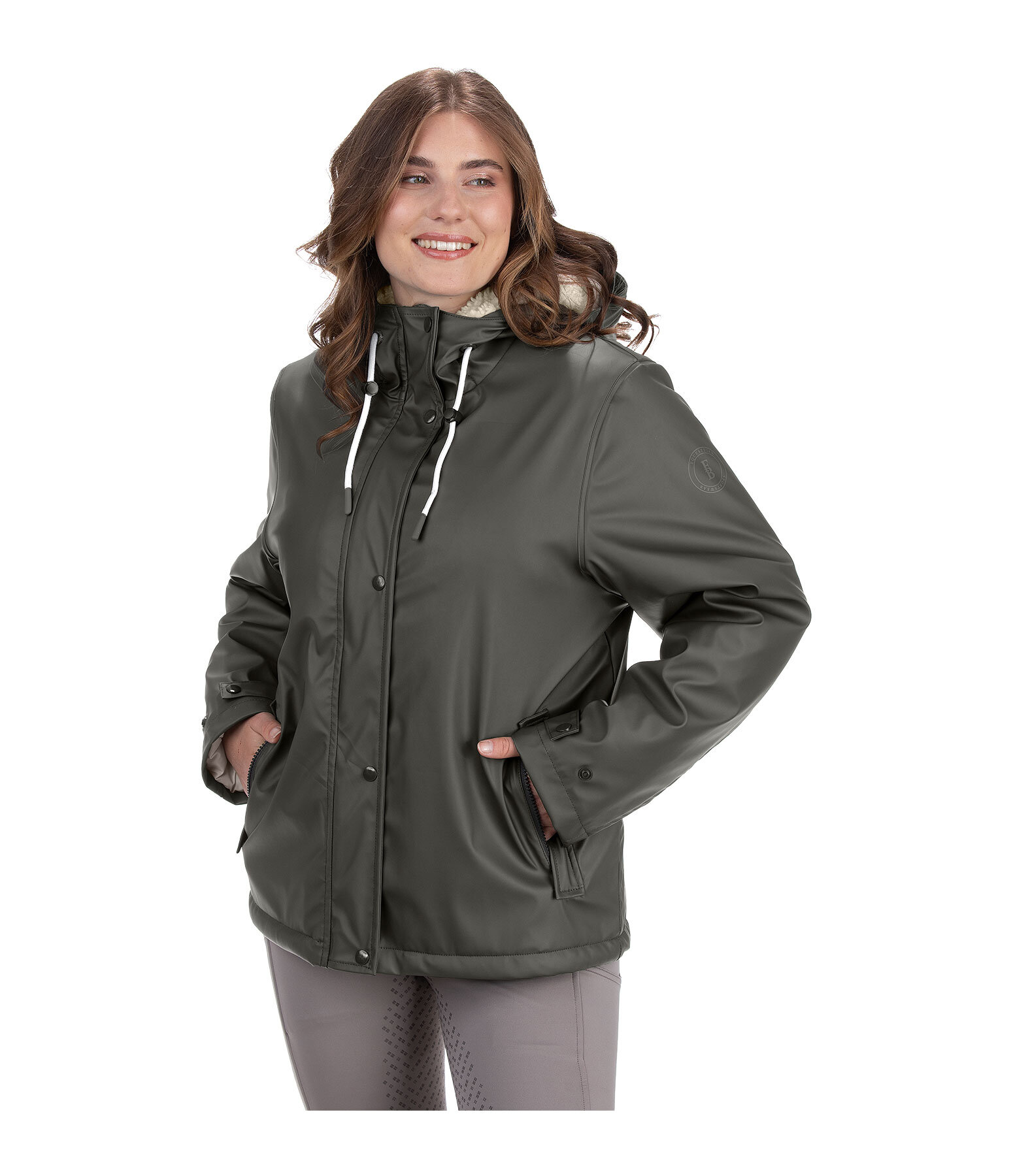 Veste de pluie � capuche avec polaire Teddy  Nella