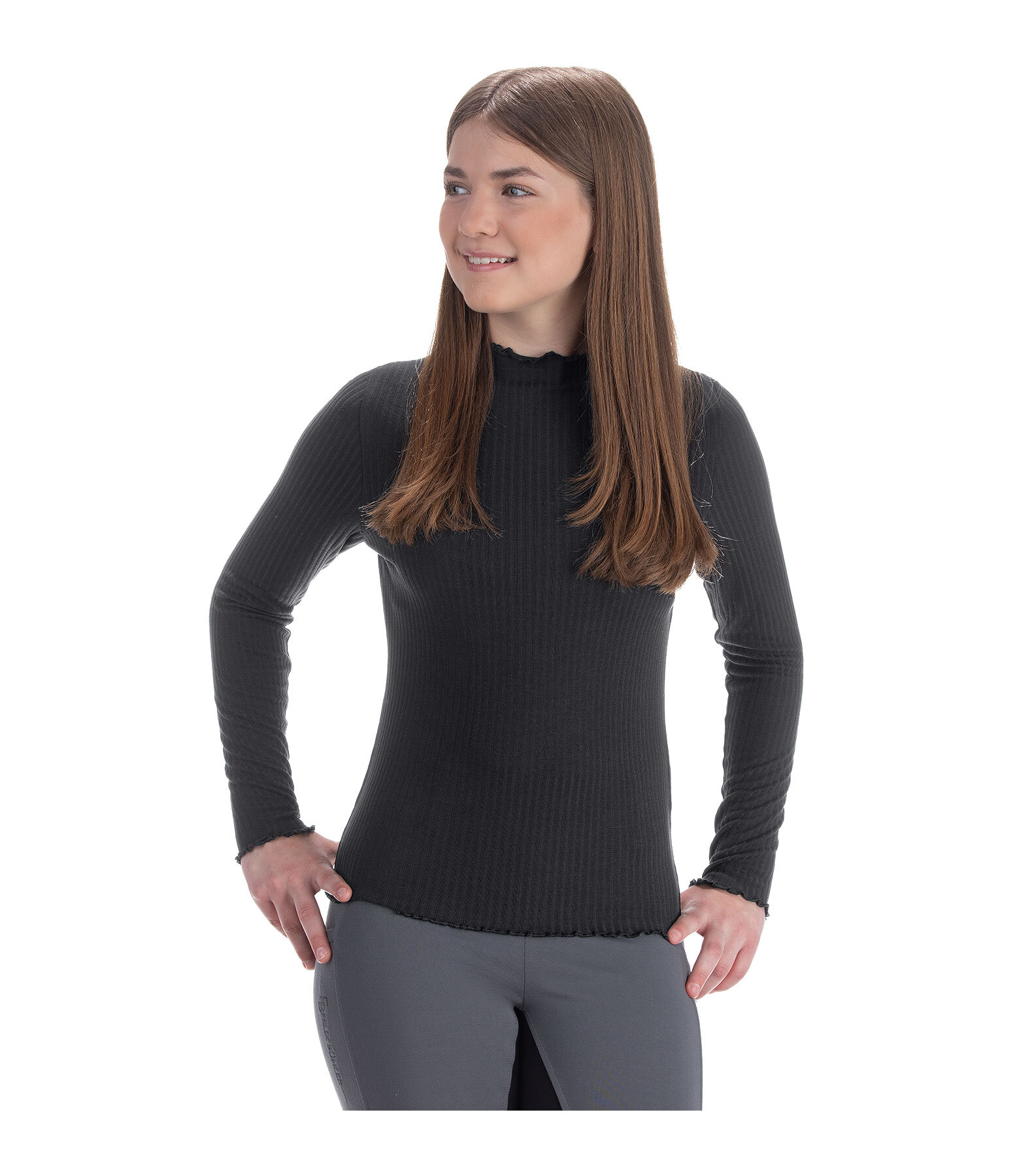 T-shirt � manches longues en maille c�tel�e pour enfant  Rita