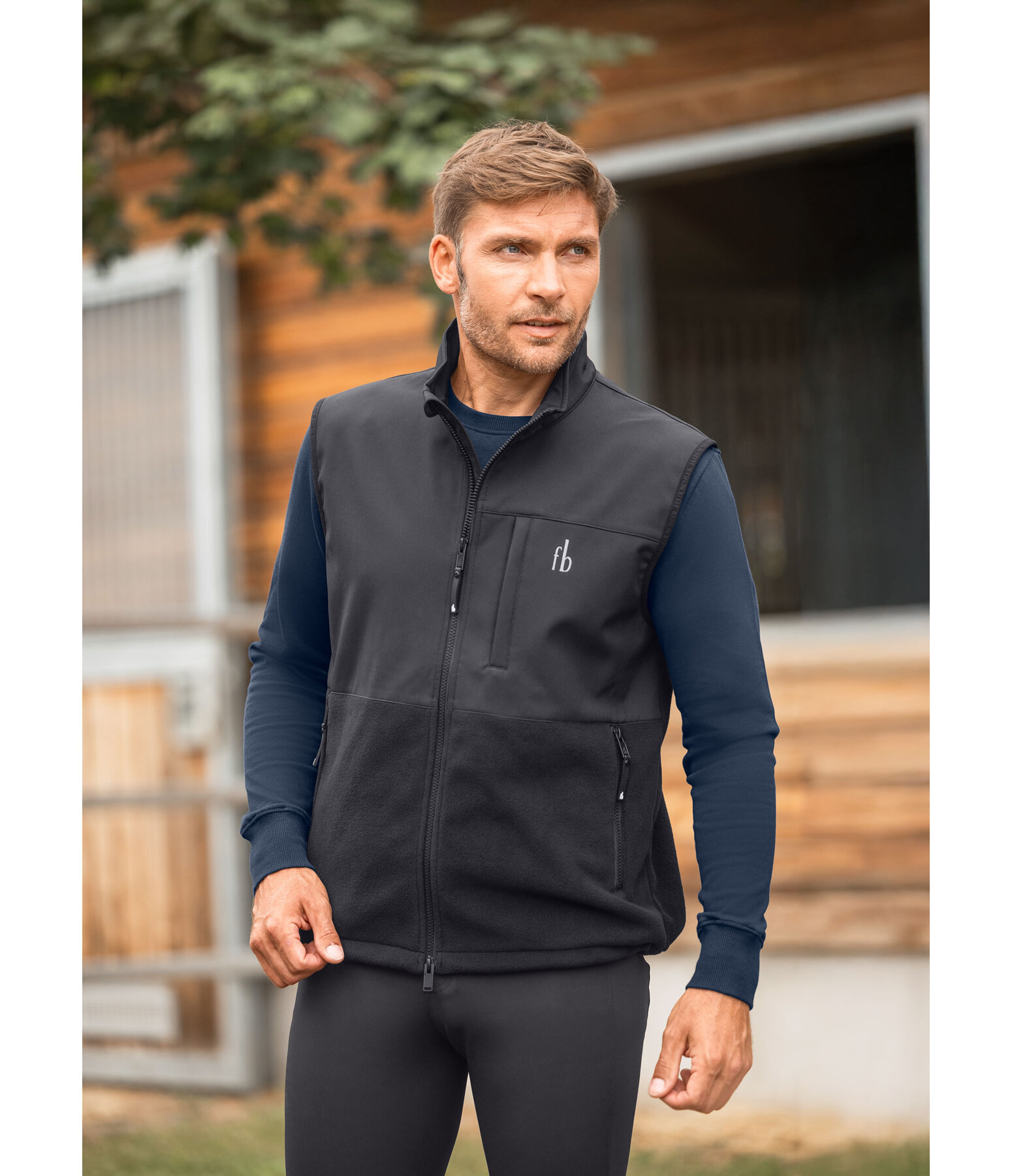 Gilet d'�quitation bi-mati�re pour homme  Chicago