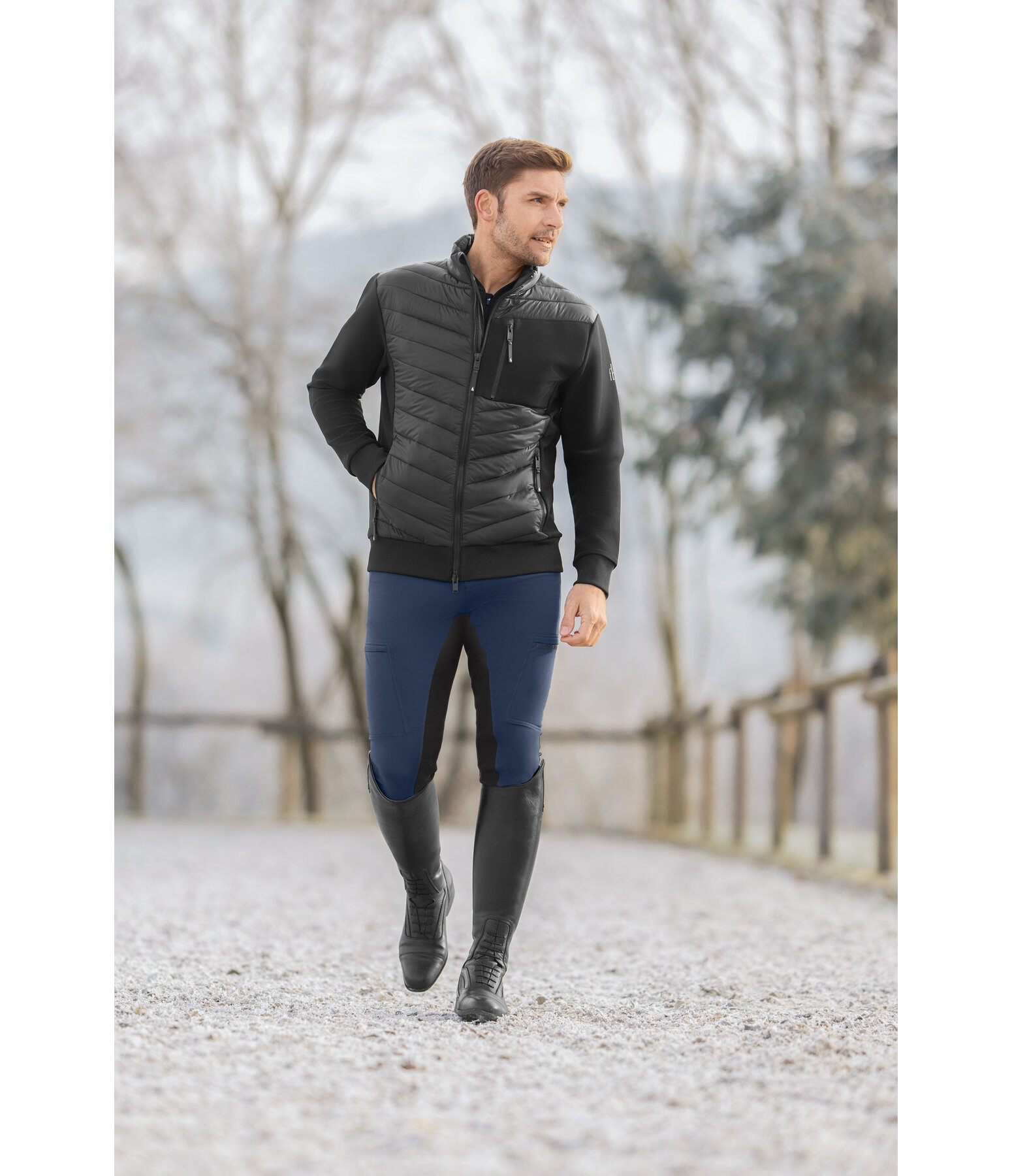 Veste d'quitation bi-matire homme  Porto