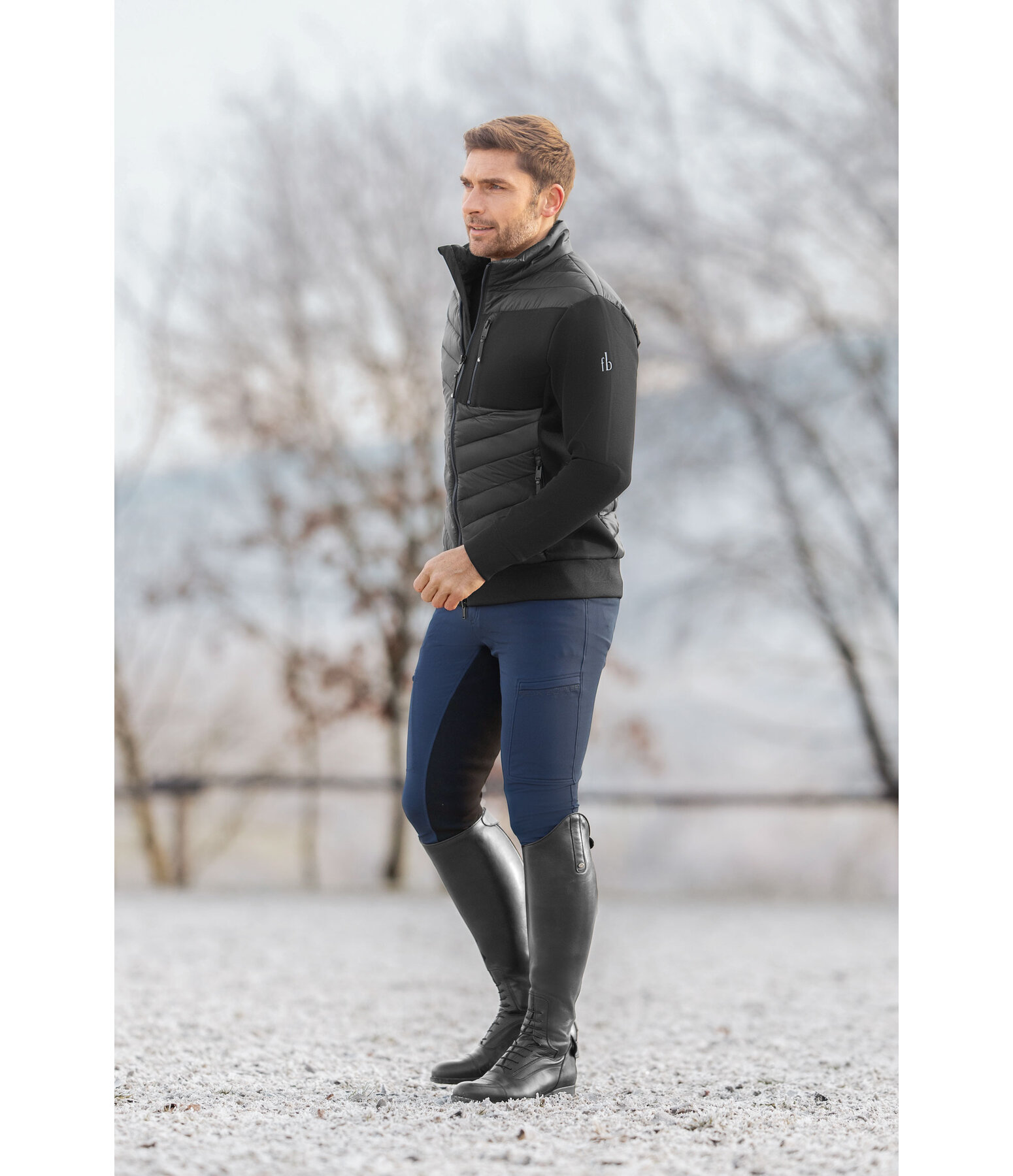 Veste d'quitation bi-matire homme  Porto