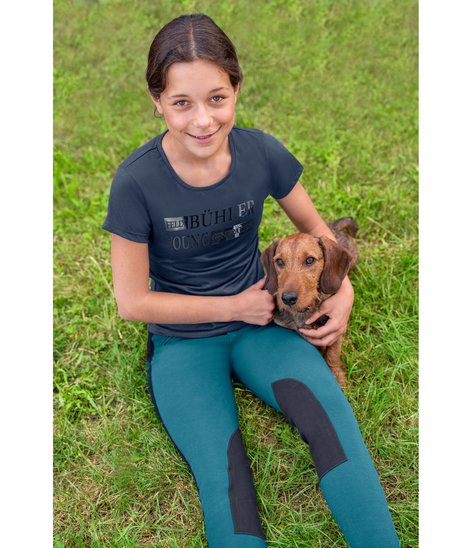 Pantalon d'équitation à basanes enfant  Cora