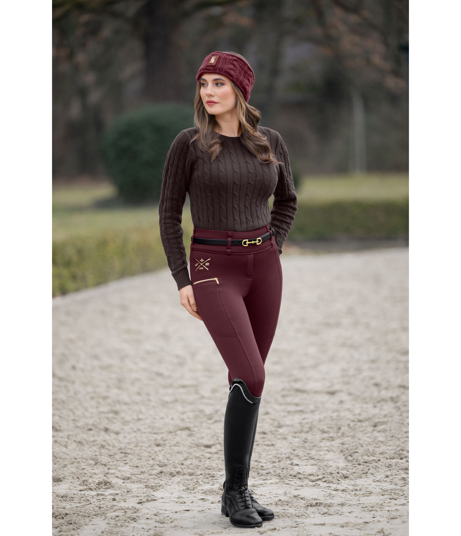 Legging d'�quitation thermique � fond int�gral Grip  Kassandra