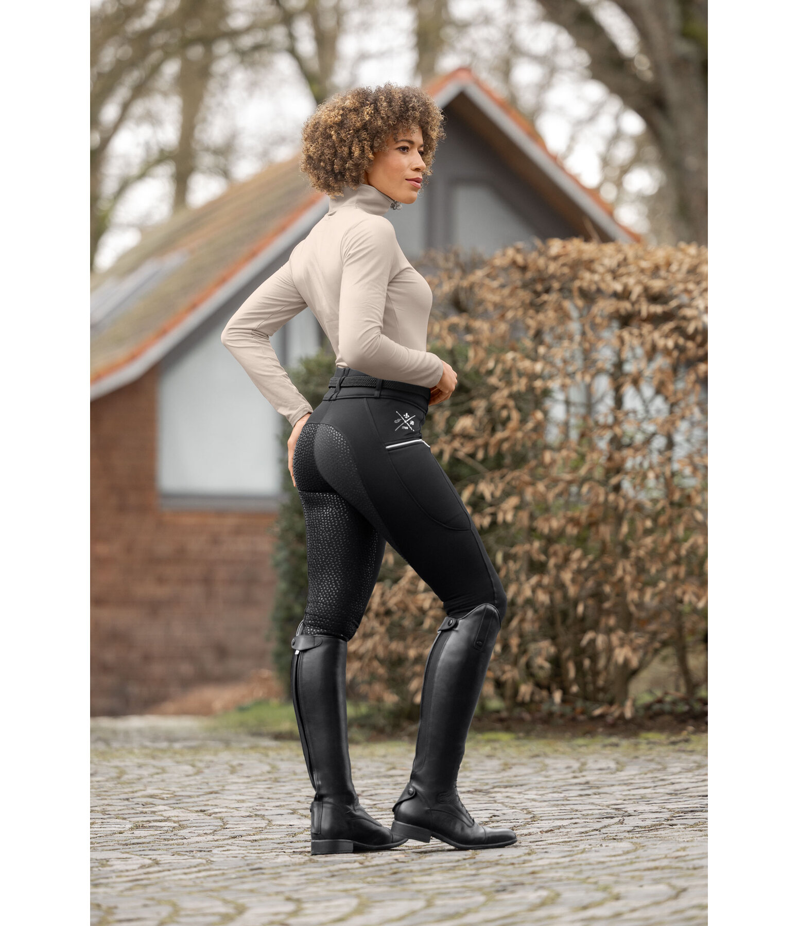 Legging d'�quitation thermique � fond int�gral Grip  Kassandra