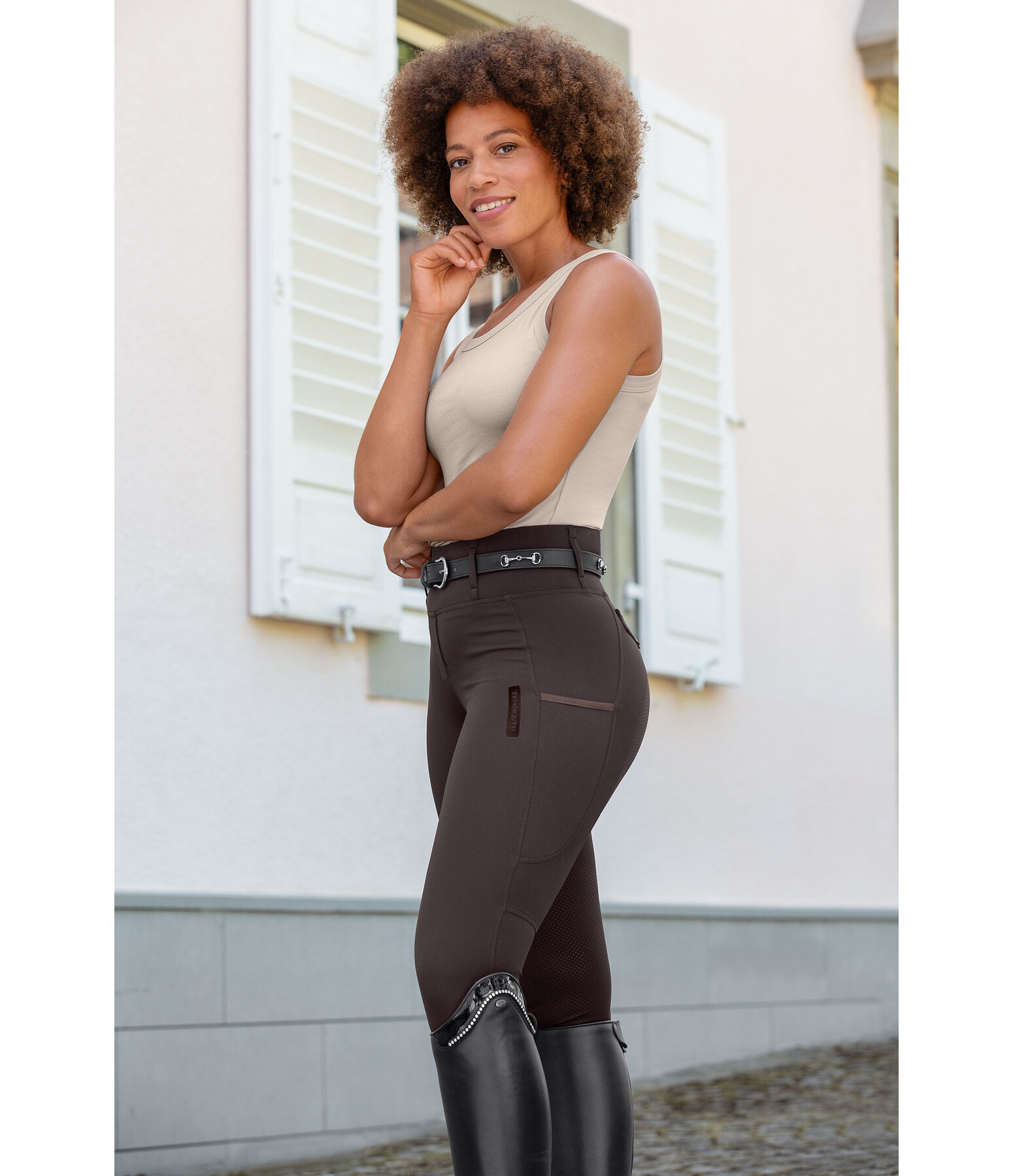 Legging d'équitation d'été à fond intégral Grip  Marina-Mesh