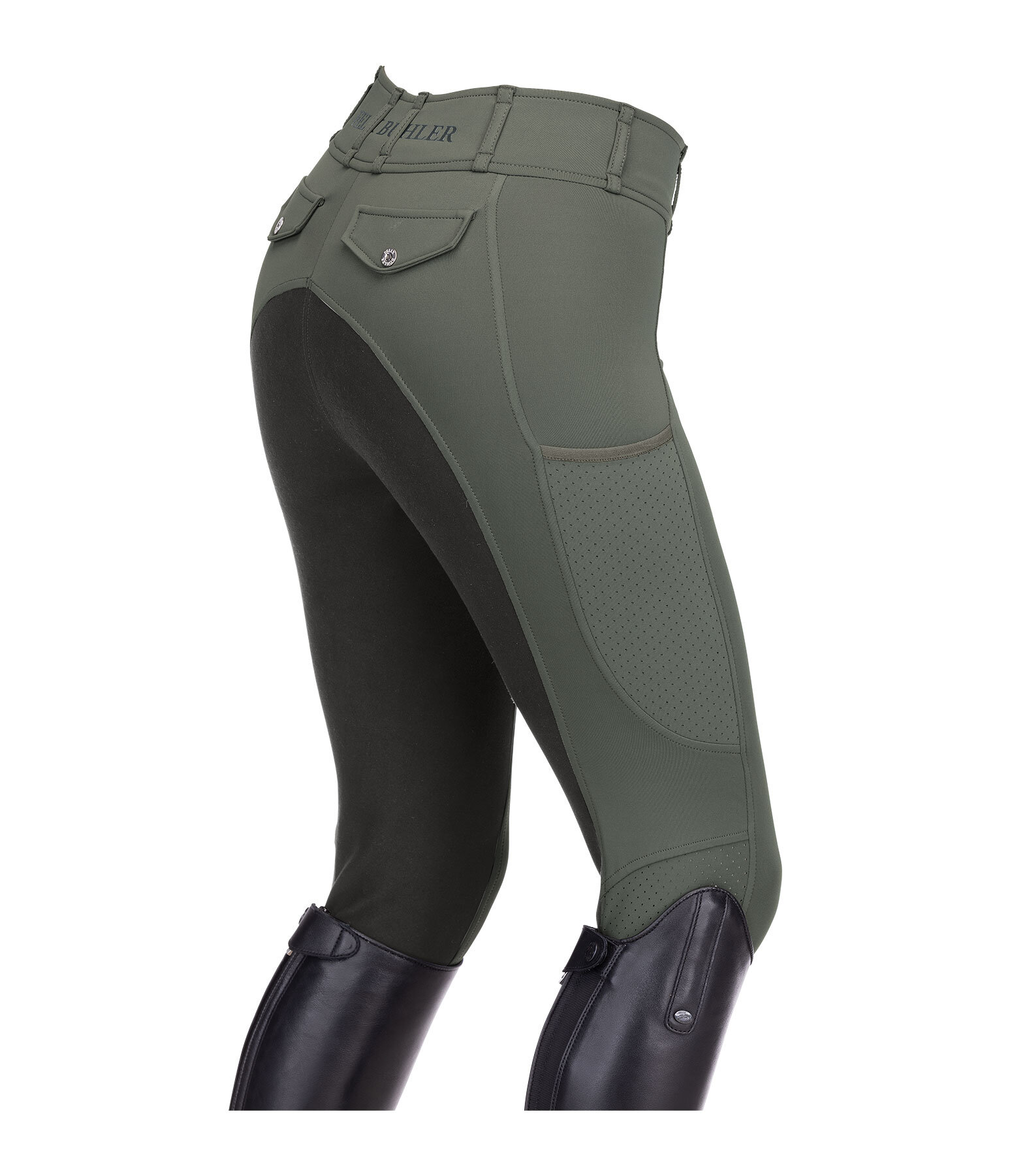 Pantalon d'équitation d'été hybride à fond intégral  Helen-Mesh