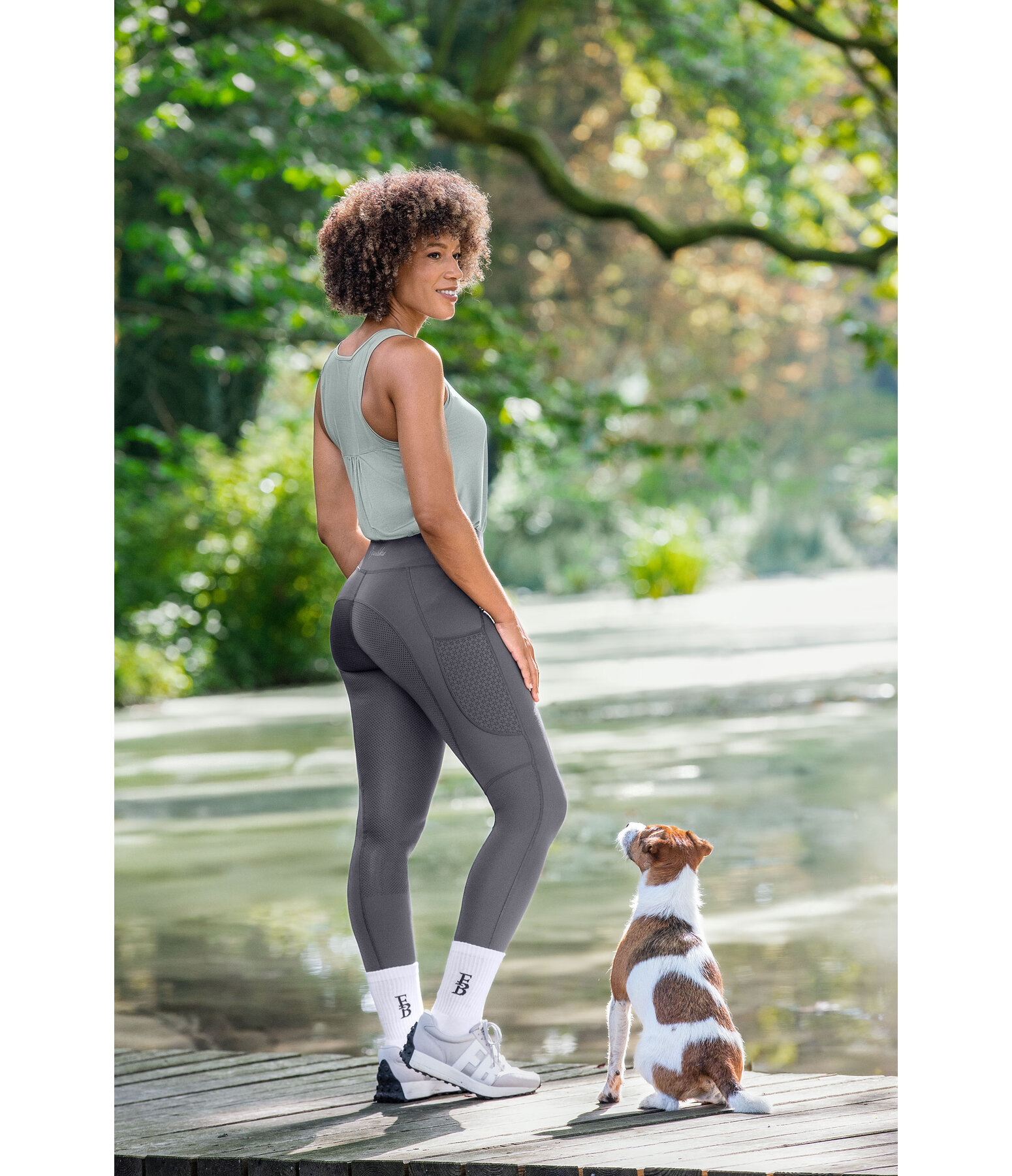 Legging d'�quitation d'�t� � fond int�gral Grip  Amanda