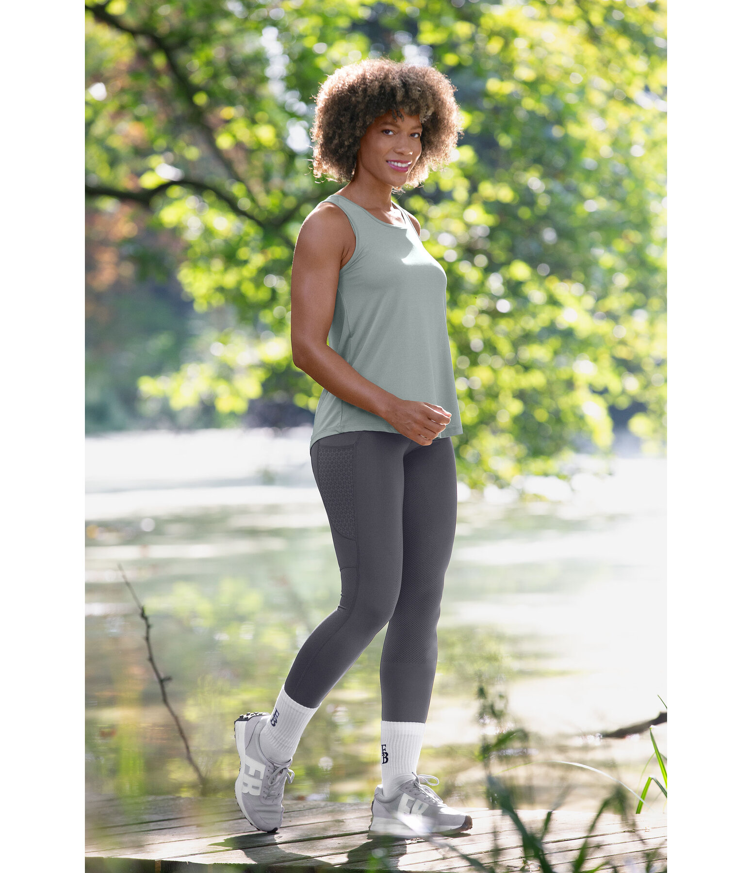 Legging d'�quitation d'�t� � fond int�gral Grip  Amanda