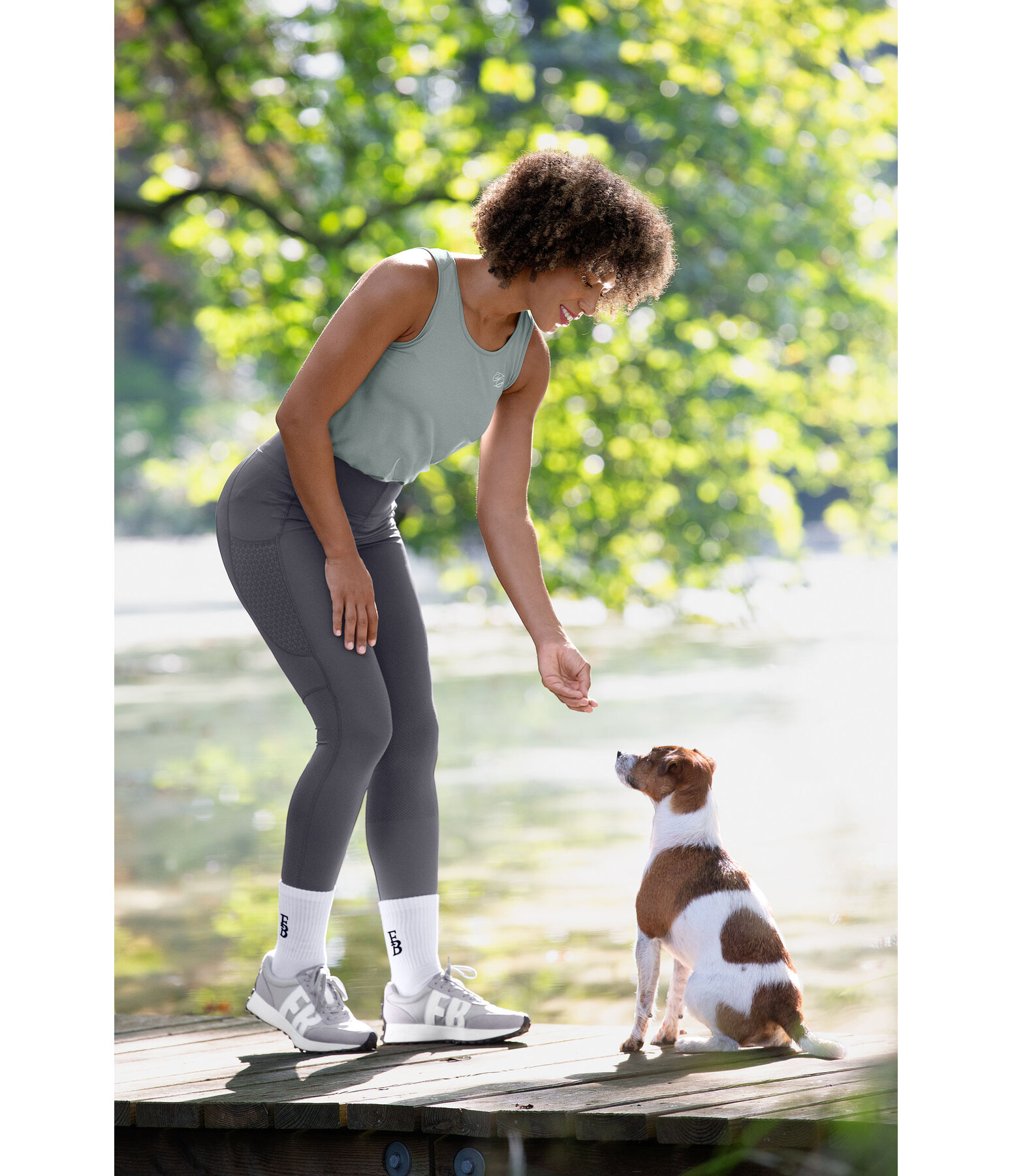 Legging d'�quitation d'�t� � fond int�gral Grip  Amanda