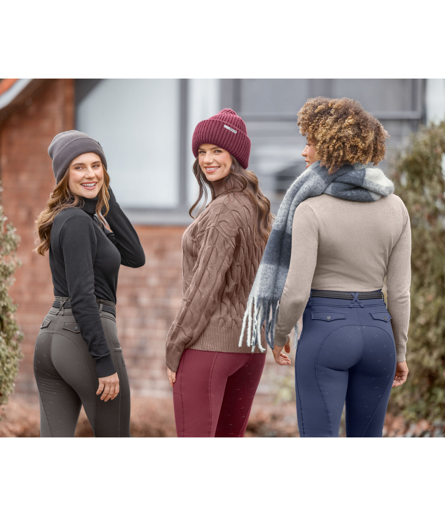 Pantalon d'�quitation thermique hybride � fond int�gral grip  Tina