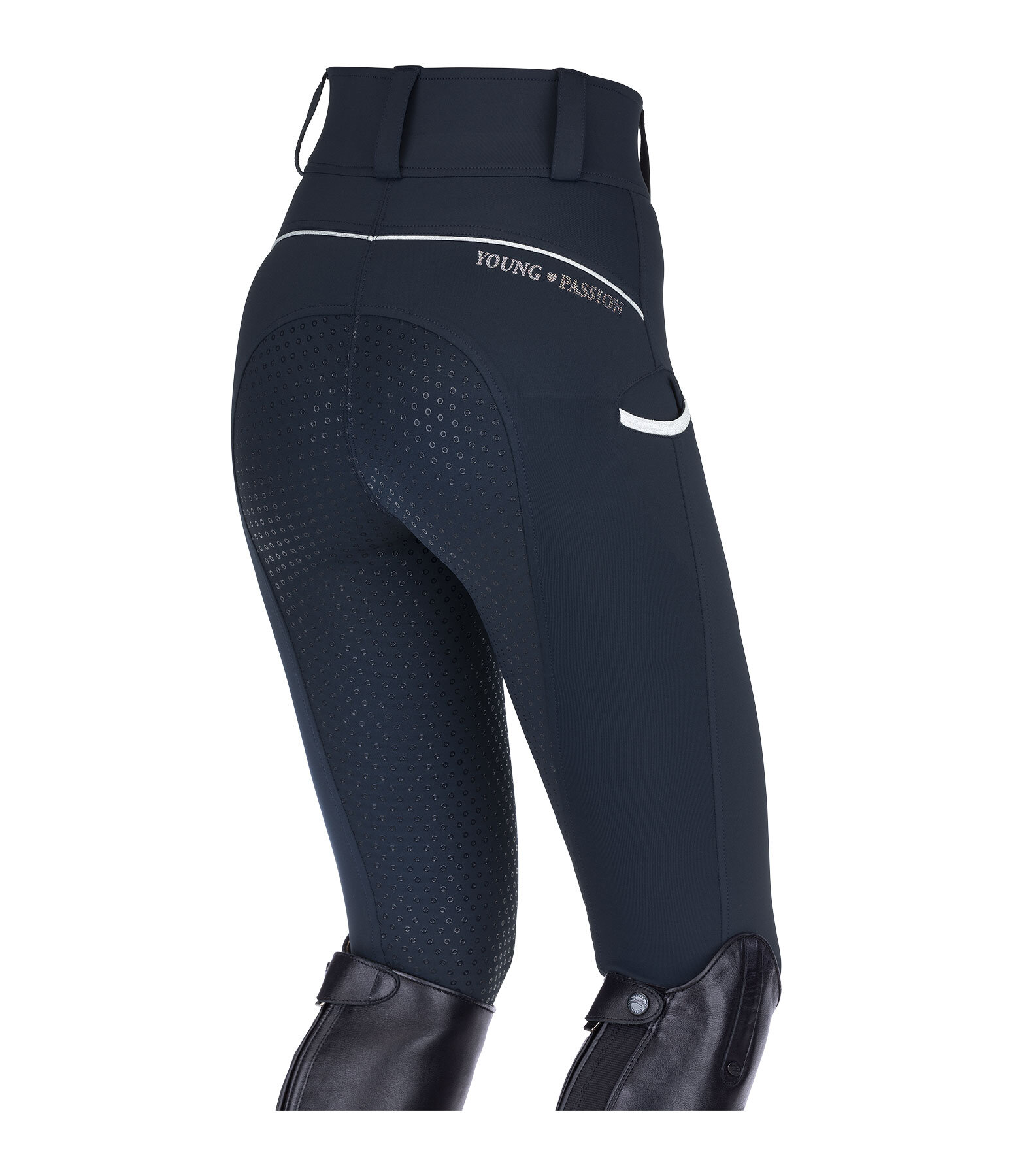 Pantalon d'équitation hybride à fond intégral grip enfant  Jola
