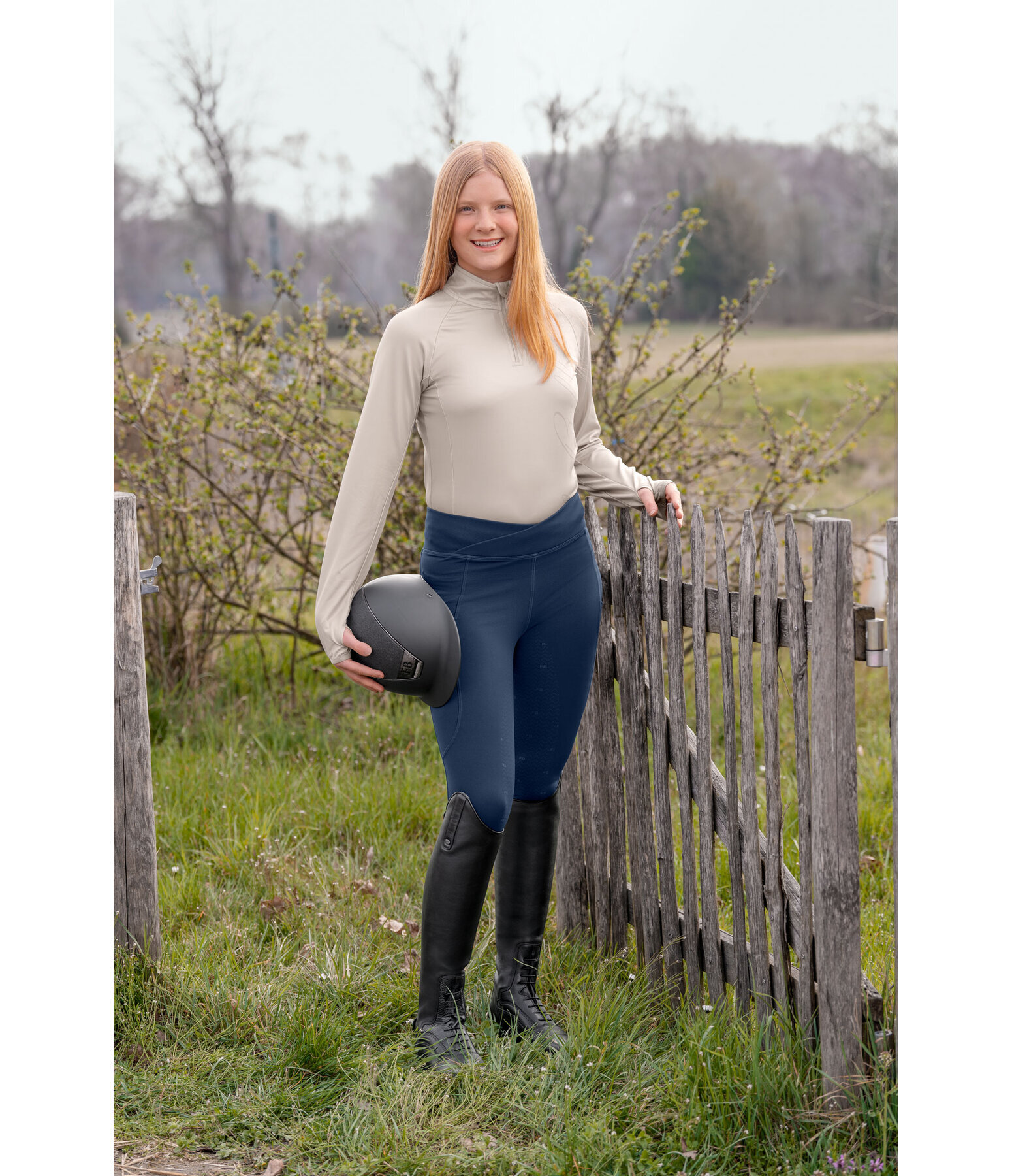 Legging d'�quitation thermique � fond int�gral grip pour enfant  Lima II