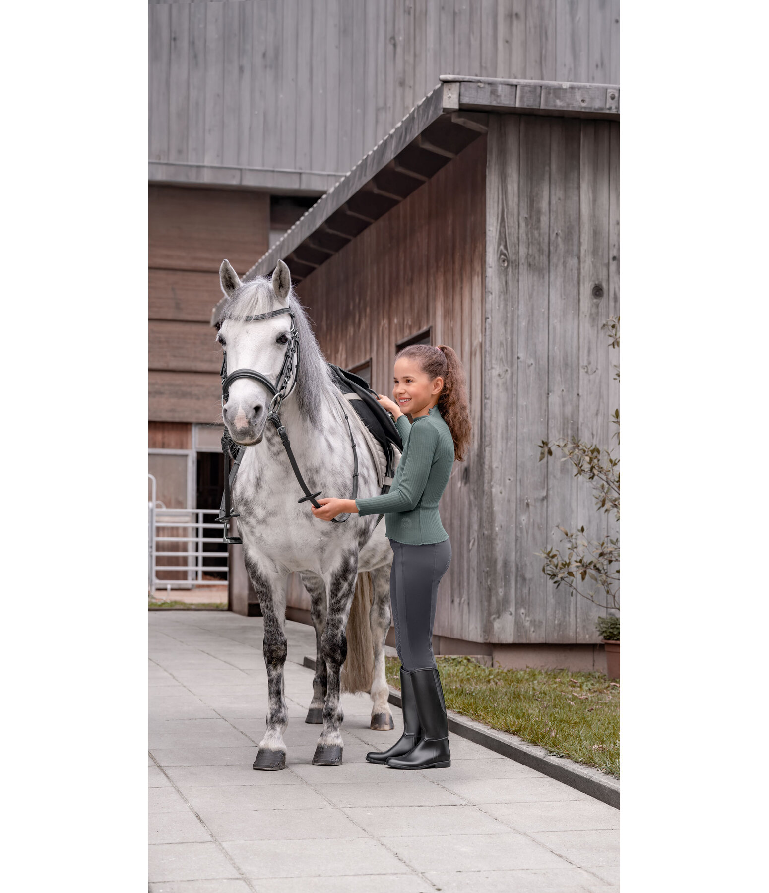 Leggings d'�quitation thermique � fond int�gral pour enfant Elina
