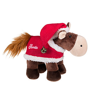 Bonnet De Noël Pour Cheval En Feutre Polaire - Rouge Et Blanc, Taille Unique, Avec Pompon Et Découpe Pour Les Oreilles