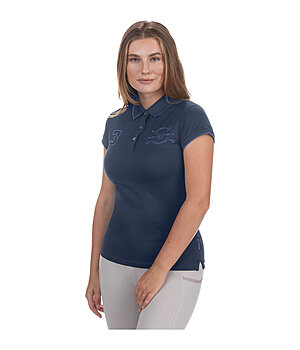 Felix Bhler Edles Damen-Poloshirt aus Funktionsmaterial. Atmungsaktiv und schnelltrocknend. Mit Knopfleiste und aufwndigen Stickereien aus  - 653762-M-NV