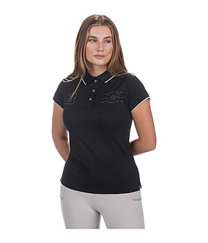 Felix Bhler Edles Damen-Poloshirt aus Funktionsmaterial. Atmungsaktiv und schnelltrocknend. Mit Knopfleiste und aufwndigen Stickereien aus  - 653762-S-S