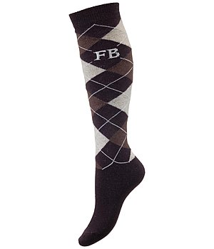 Felix Bhler Chaussettes hautes  base de laine mrinos  Argyle - 750559-2-DB