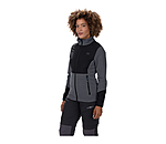 Veste bi-mati�re en polaire nid d'abeille