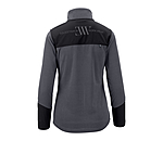 Veste bi-mati�re en polaire nid d'abeille